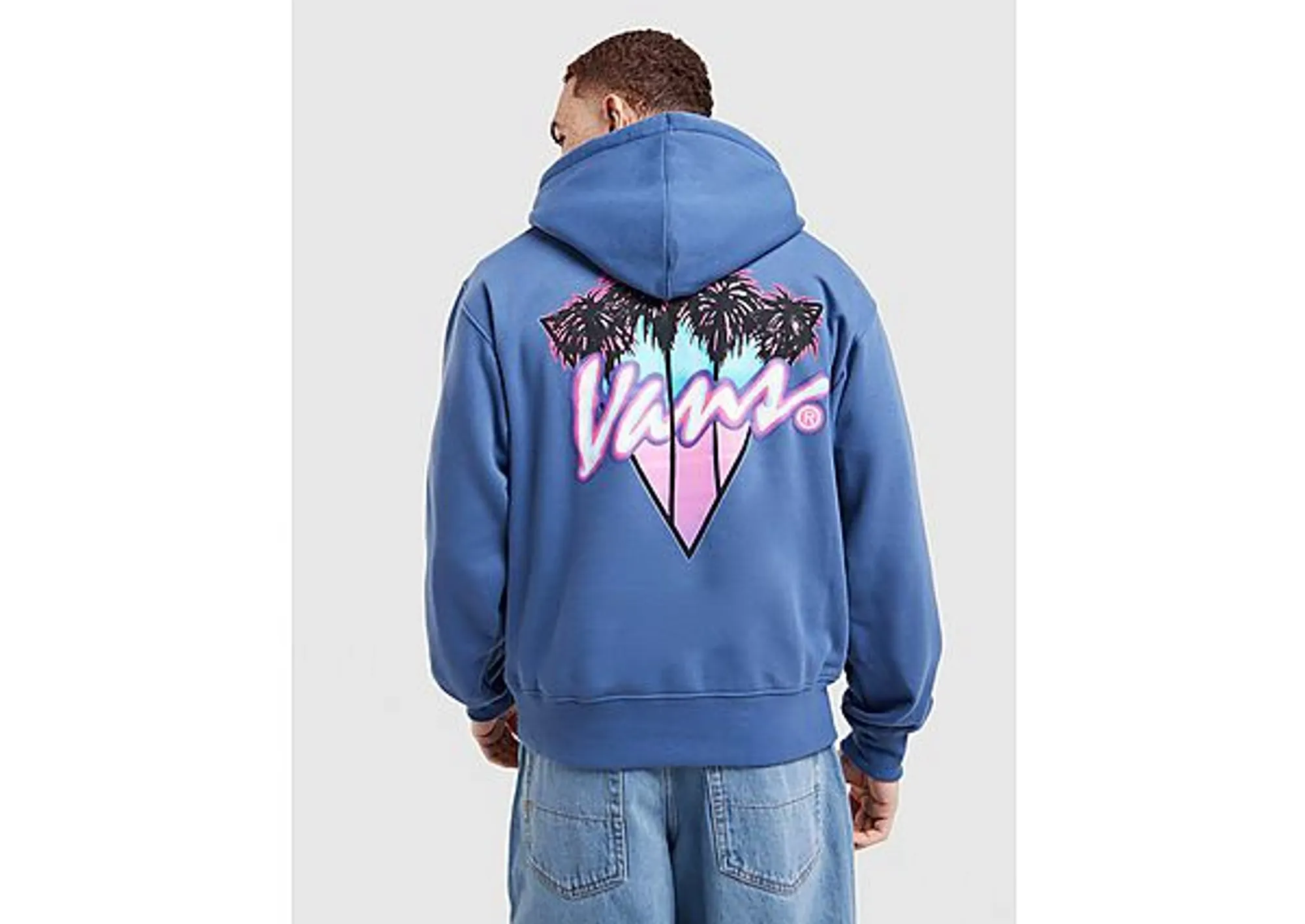 Vans Palm Drive Overhead Hoodie - Blue - Mens