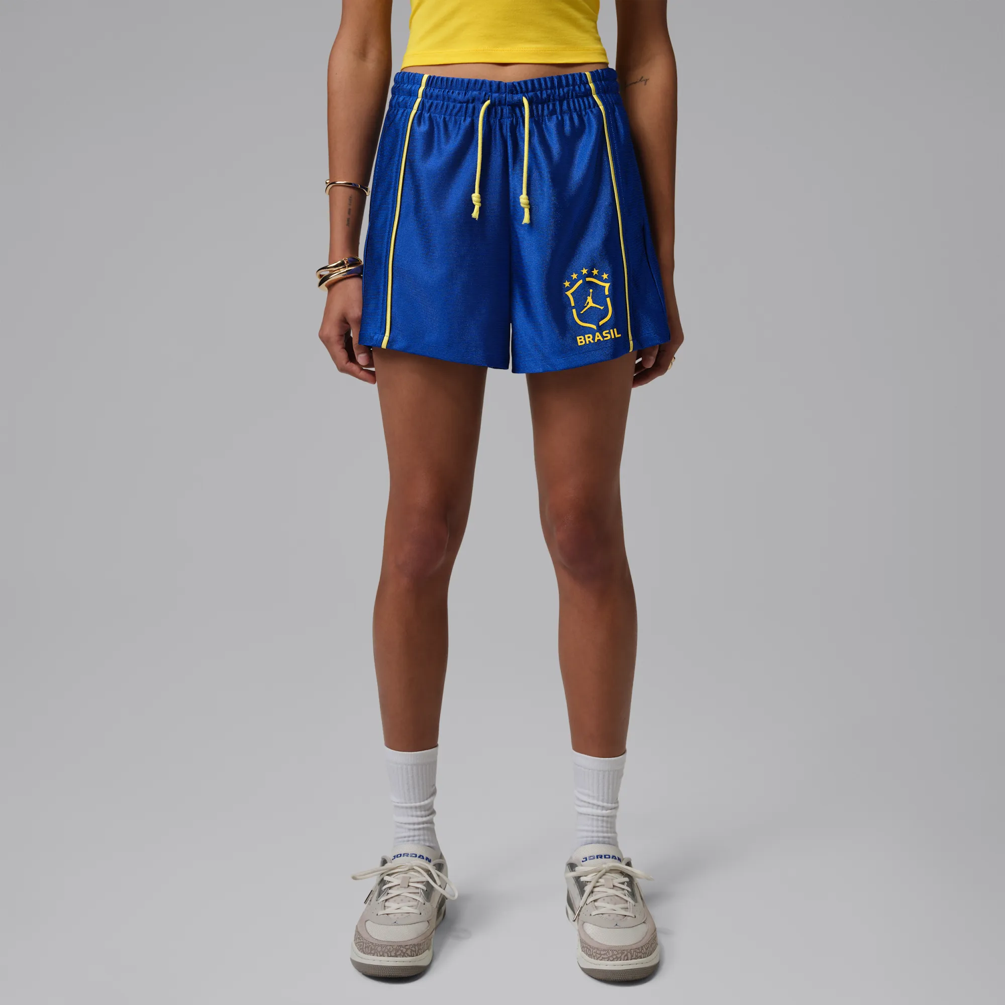 Nike Jordan Brooklyn Women's Knit Brazil Shorts - Blue
