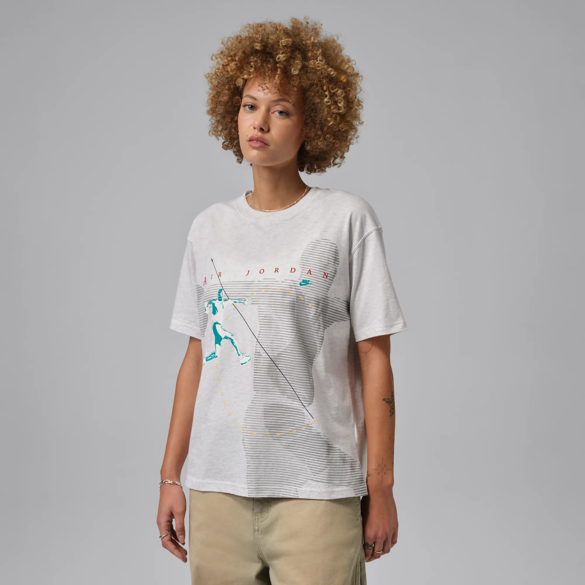 Nike Jordan Flight Women's Graphic T-Shirt - Brown - Cotton