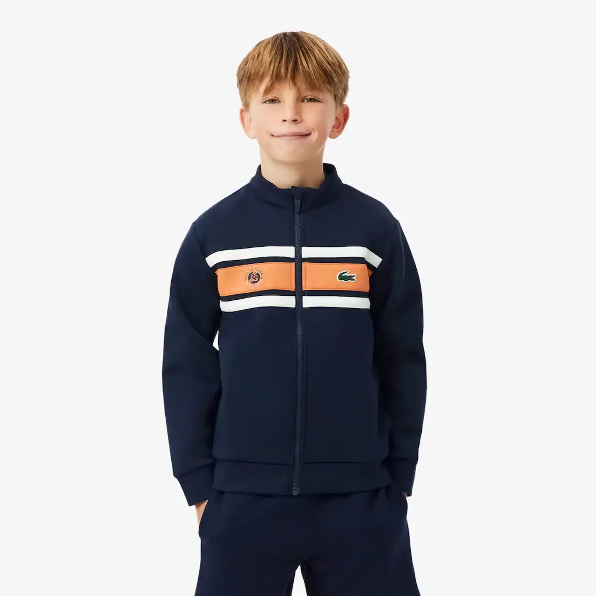 Lacoste Roland-Garros Edition Ballboy Jacket - Bleu Marine / Orange