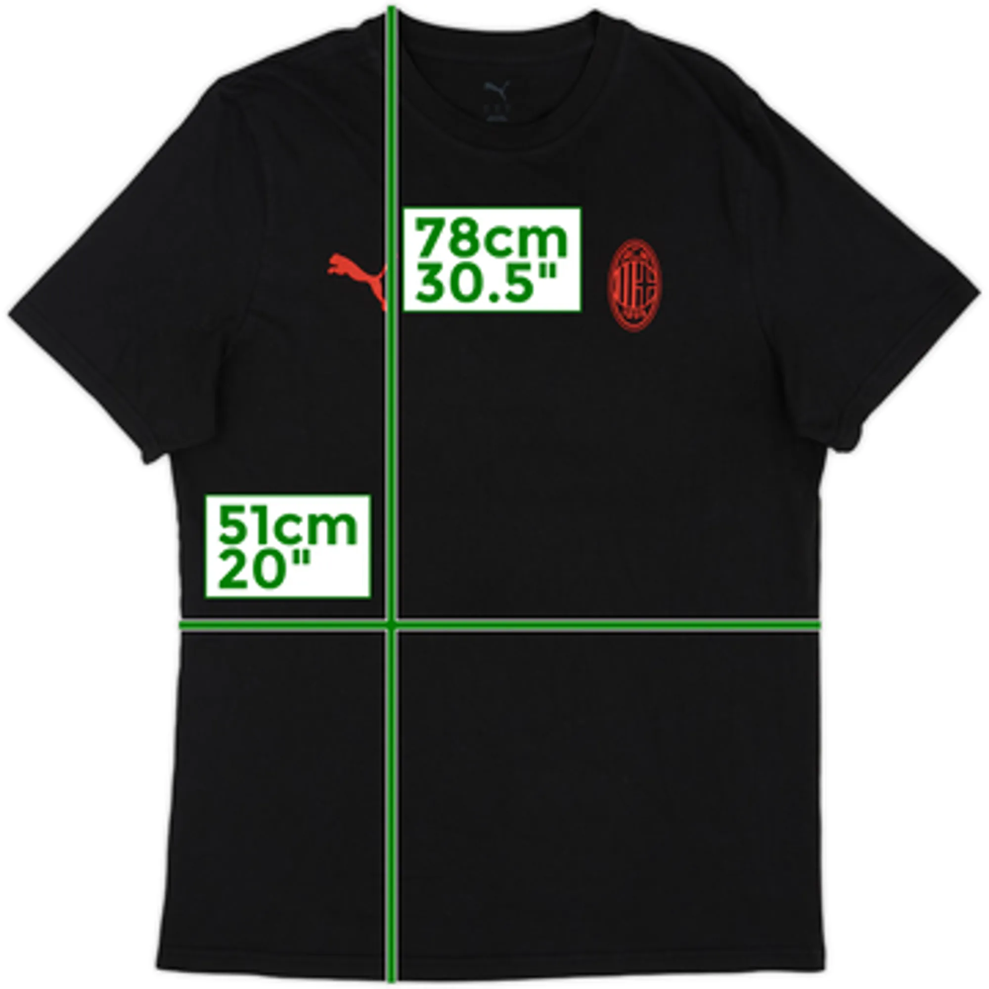 2019-20 AC Milan Puma Cotton Tee - 10/10 - (L)