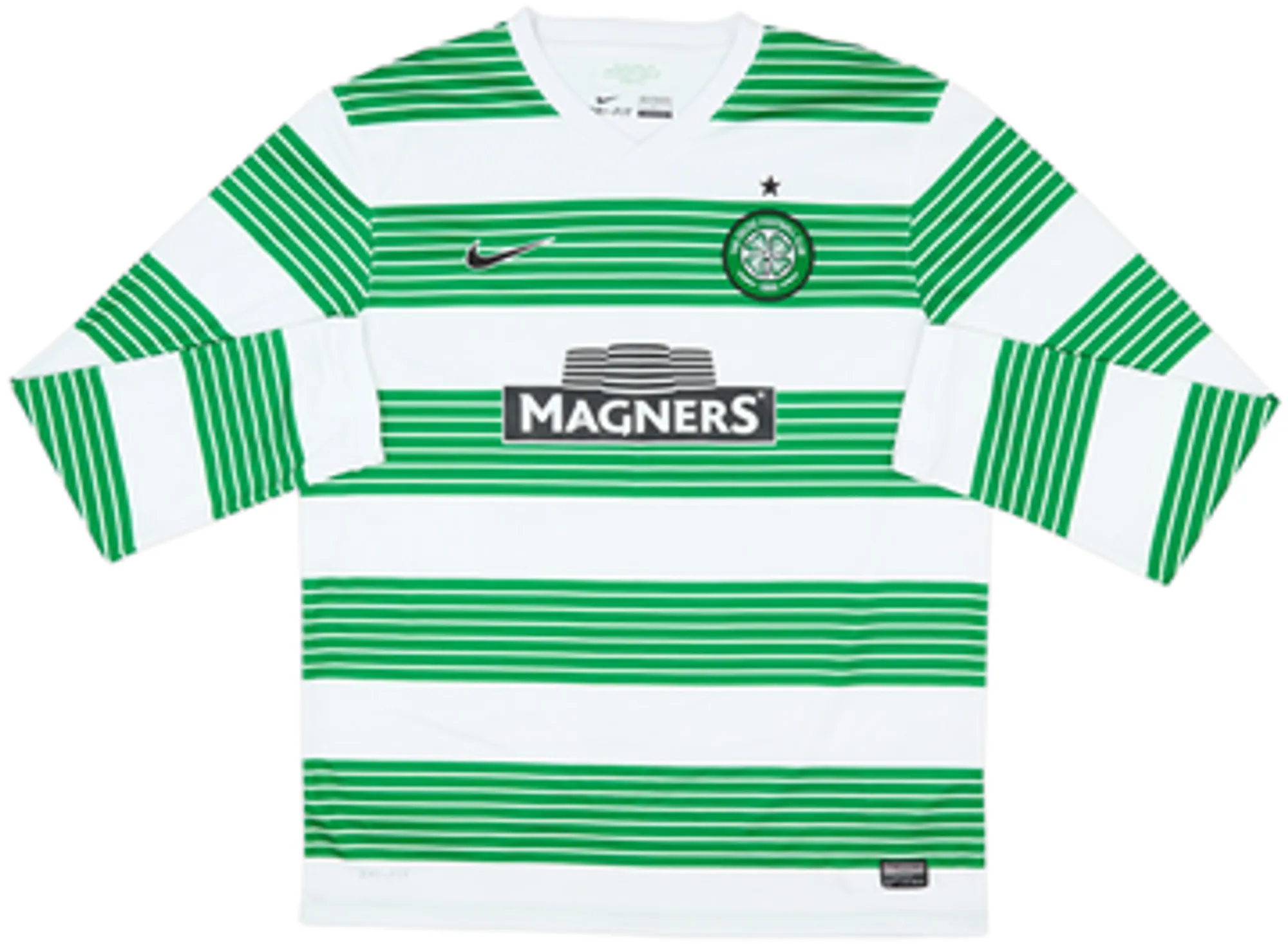 2013-15 Celtic Home L/S Shirt Virgil #5 - 9/10 - (L)