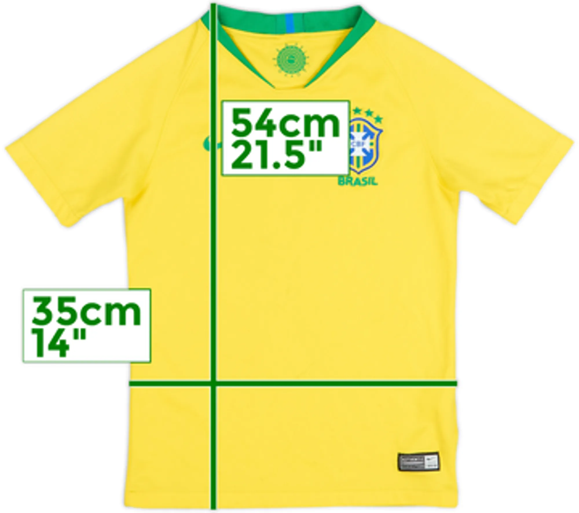 2018-19 Brazil Home Shirt - 6/10 - (S.Boys)