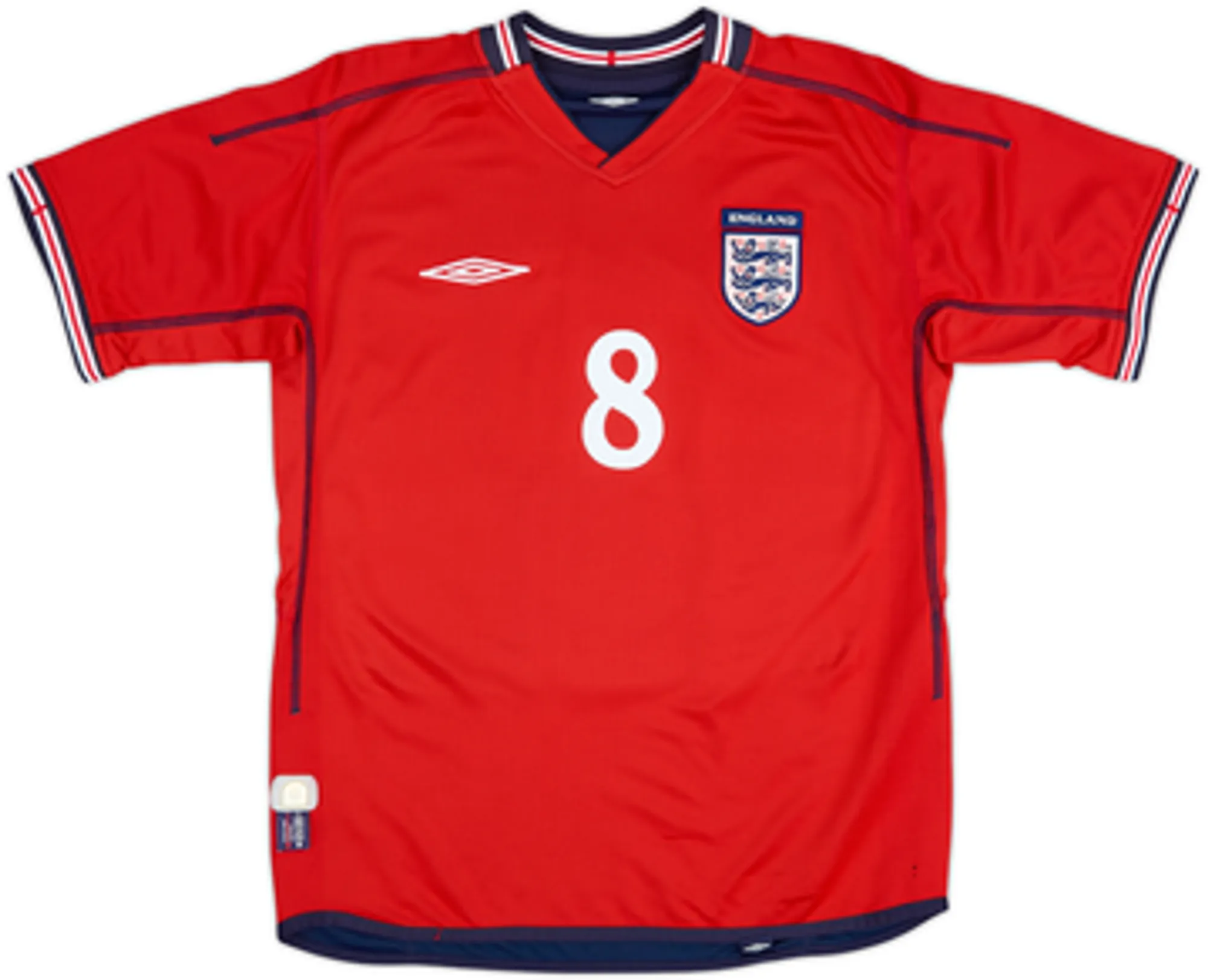 2002-04 England Away Shirt Scholes #8 - 6/10 - (M)