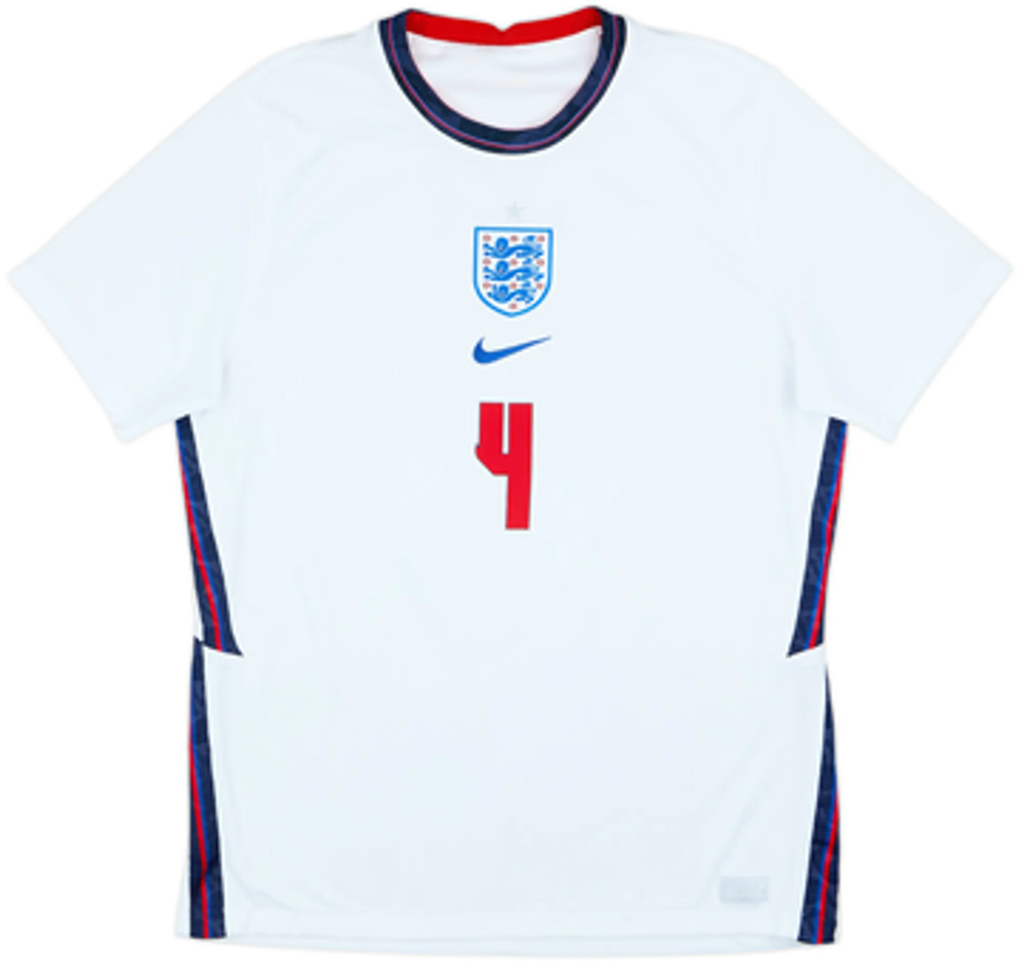 2020-22 England Home Shirt Rice #4 - 8/10 - (L)