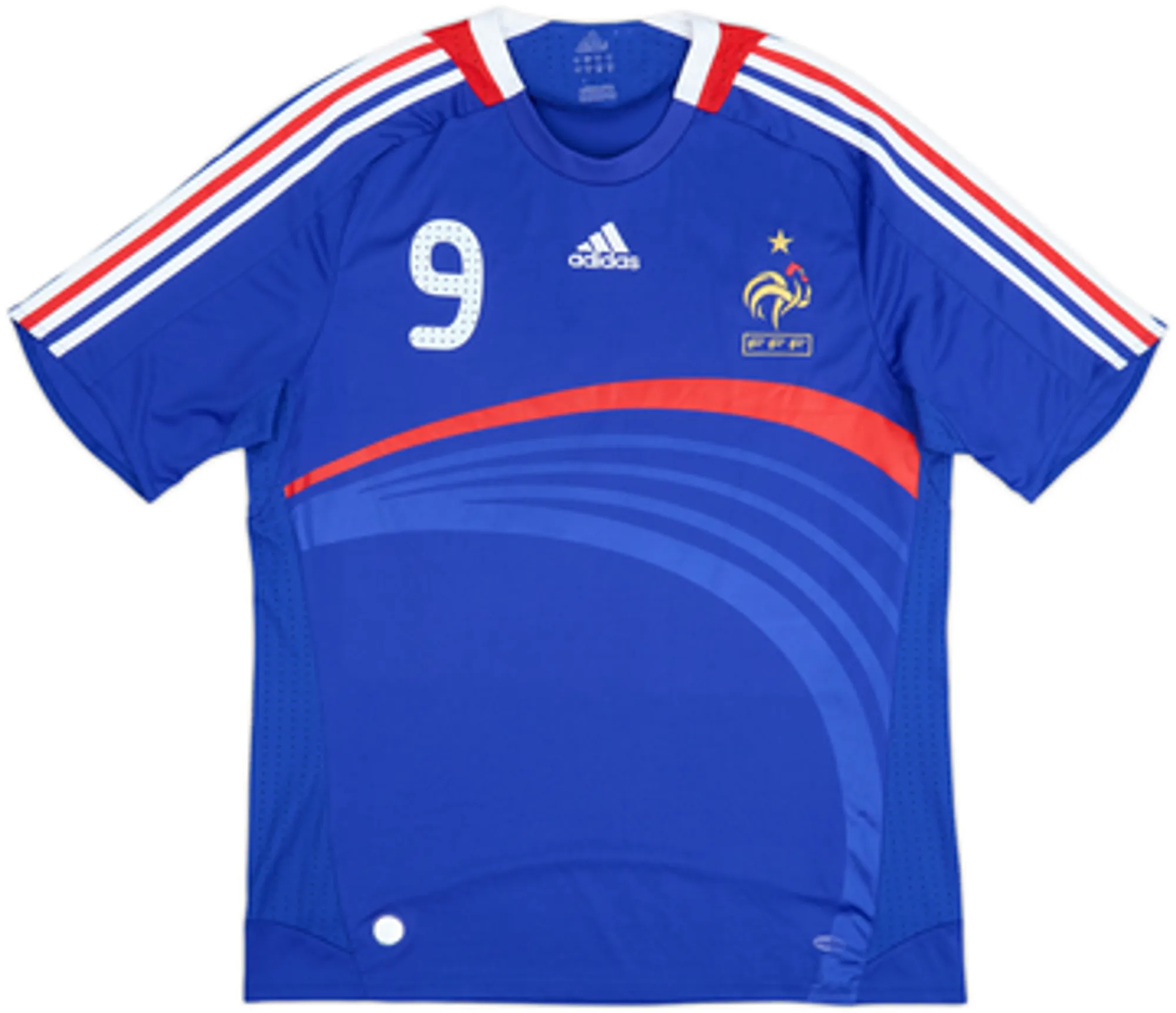 2007-08 France Home Shirt Benzema #9 - 8/10 - (L)