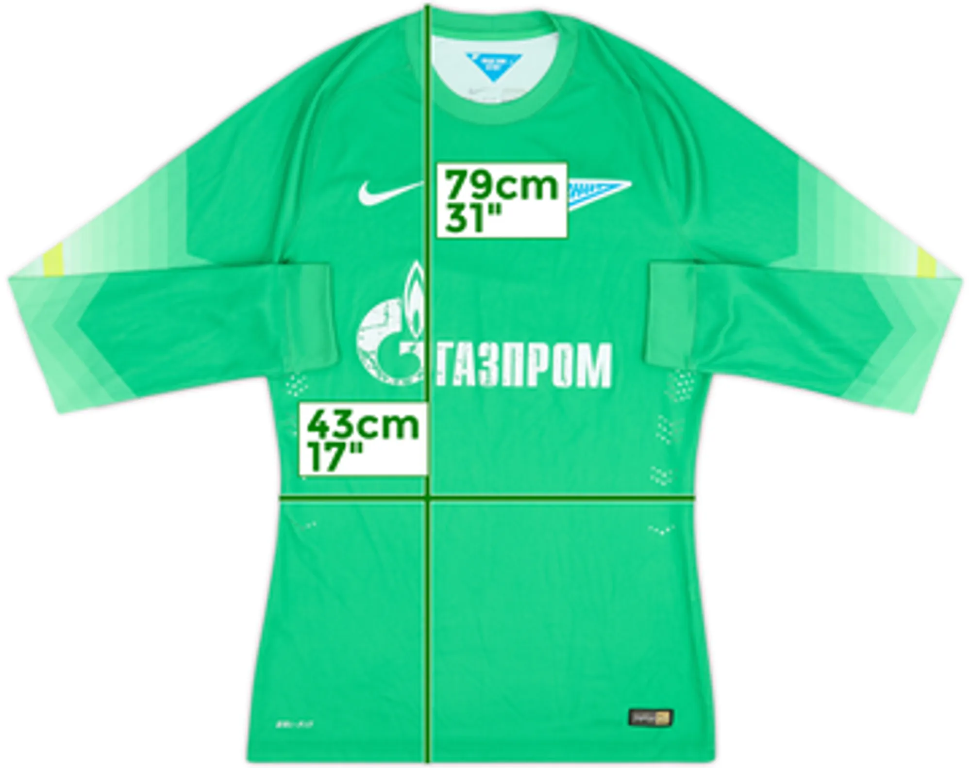 2014-15 Zenit St. Petersburg Player Issue GK Shirt - 5/10 - (M)