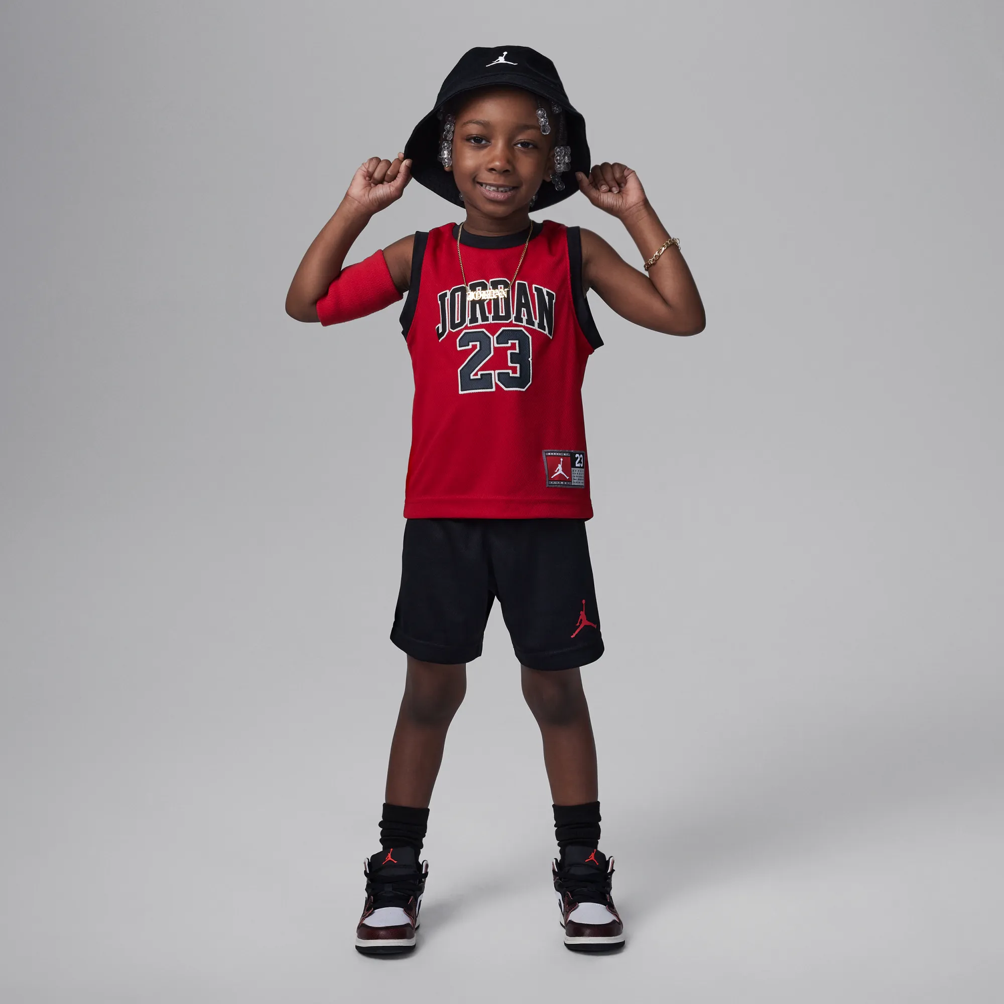 Nike Jordan 23 Jersey Toddler 2-Piece Jersey Set - Black