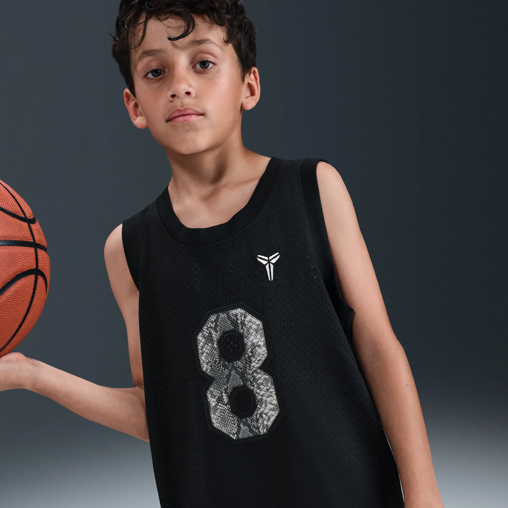 Nike Kobe Older Kids' Basketball Jersey - Black - Polyester