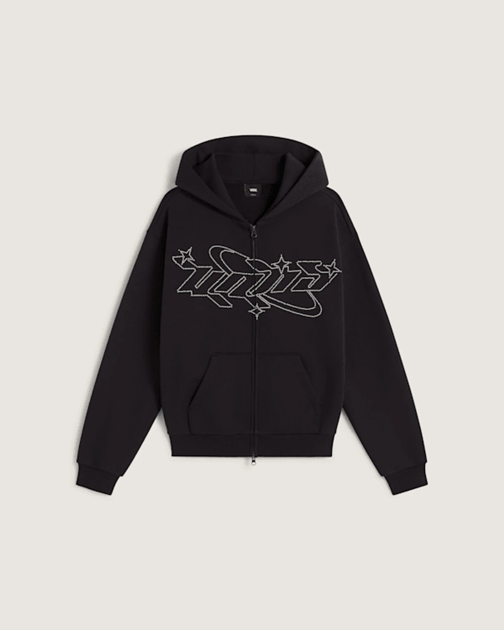 Vans - Y2k Star Zip Pullover Hoodie, Woman, Black