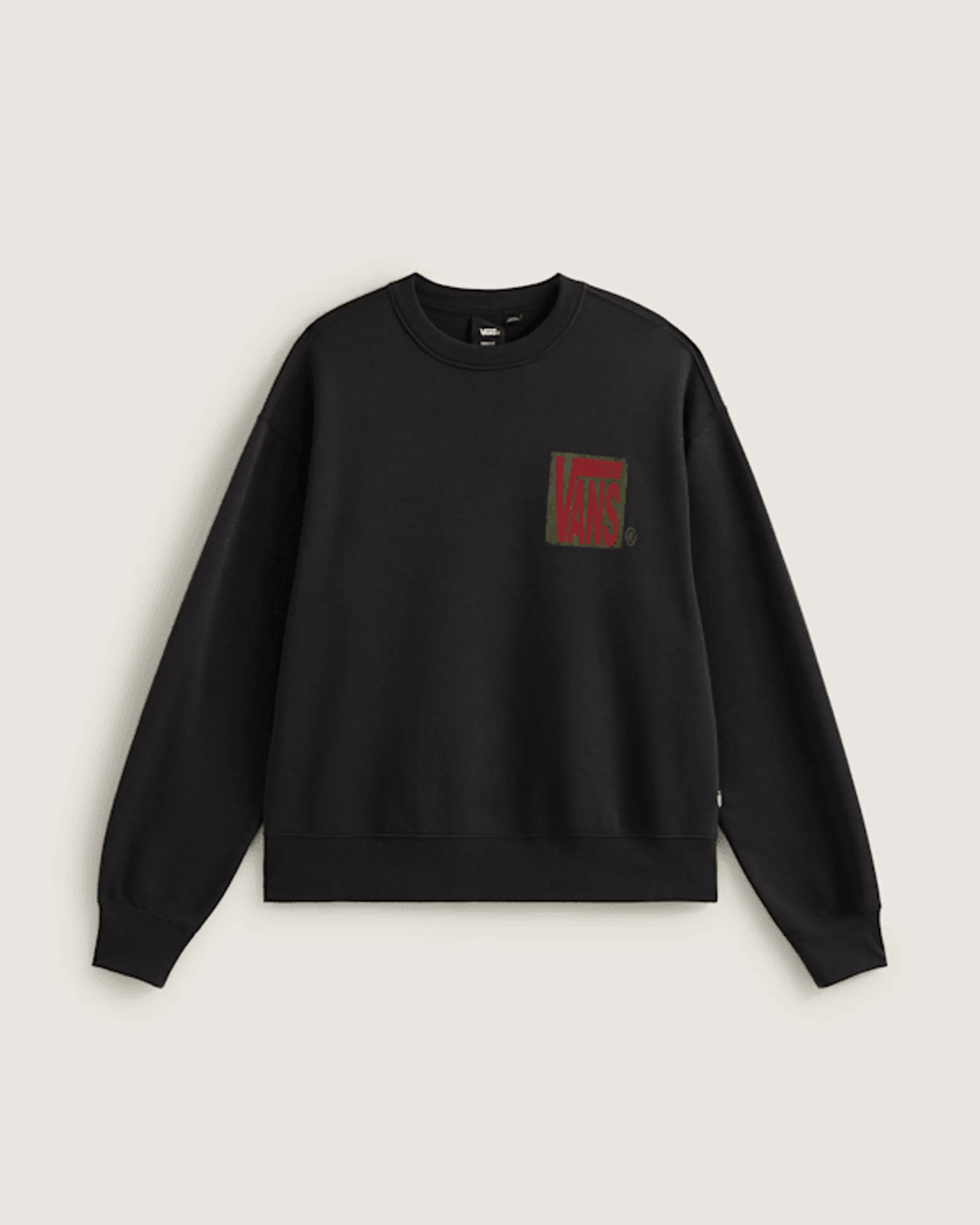 Vans - Stretch Stack Crackle Crew Sweatshirt, Man, Black