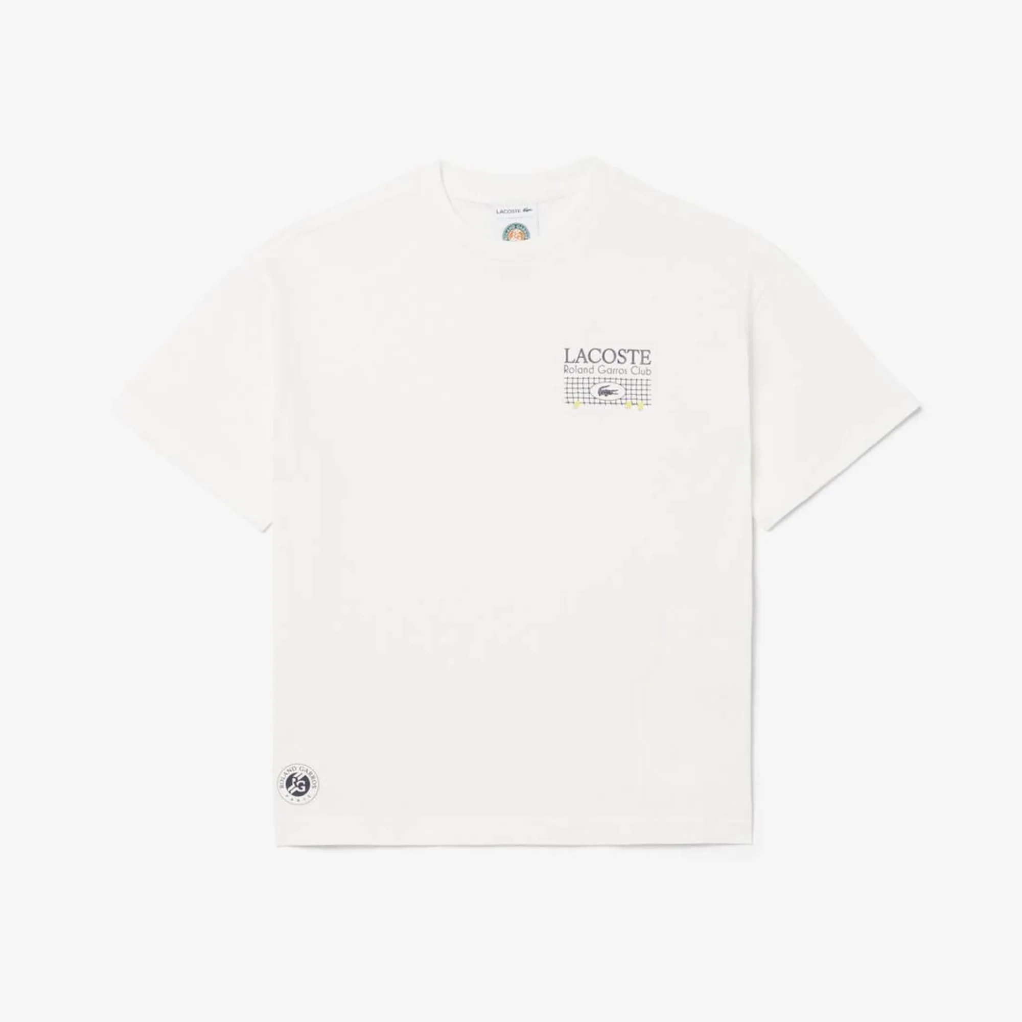 Lacoste Unisex Roland-Garros Edition Print T-shirt - White