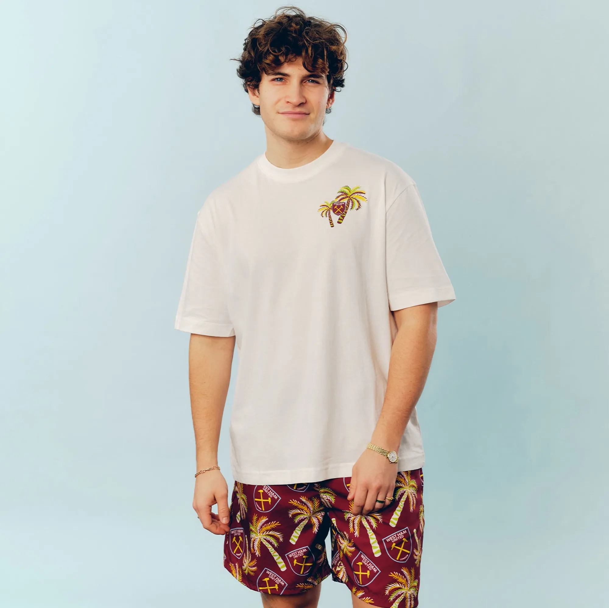 West Ham Adult Hawaiian Palm Tree T-Shirt