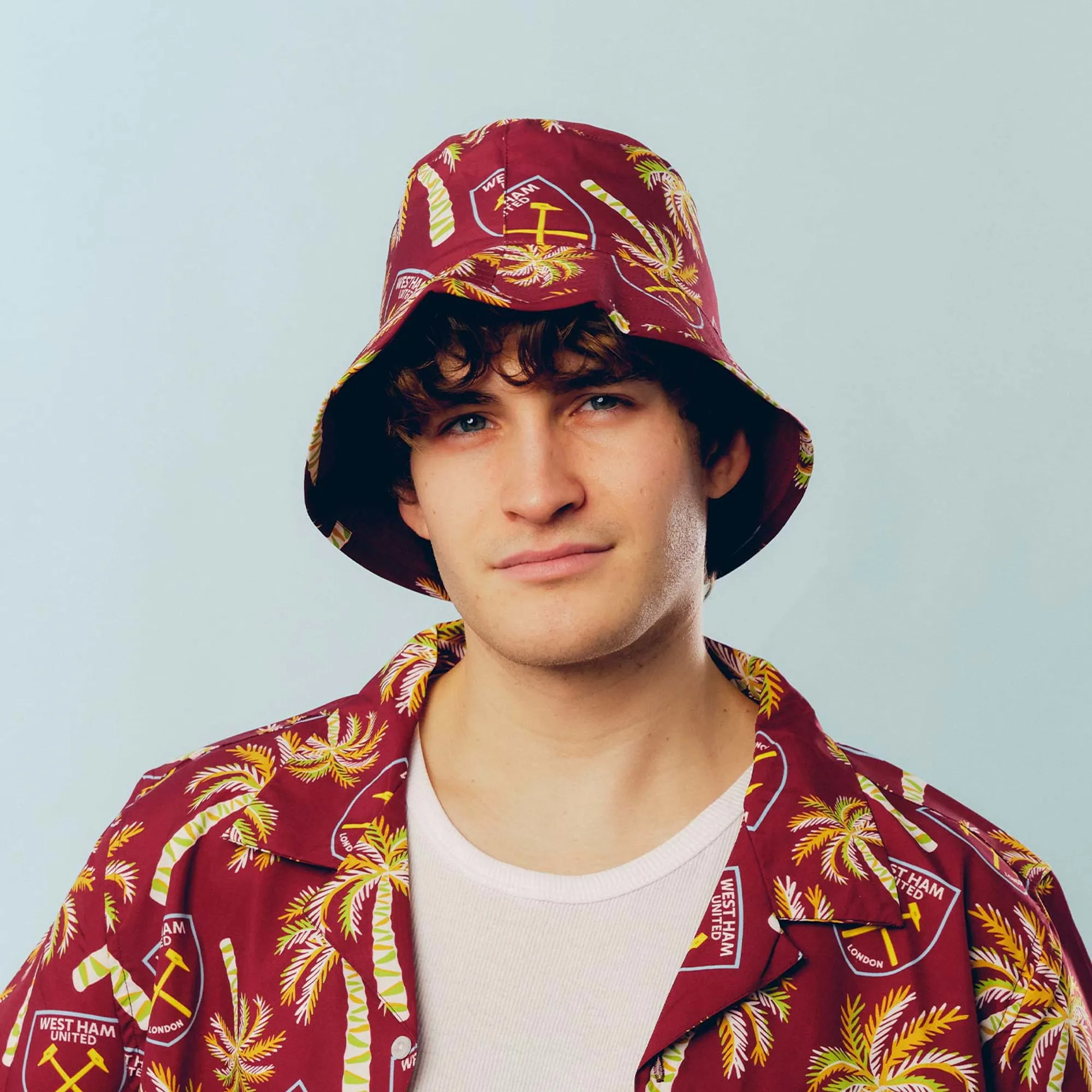 West Ham Palm Tree Claret Hawaiian Bucket Hat