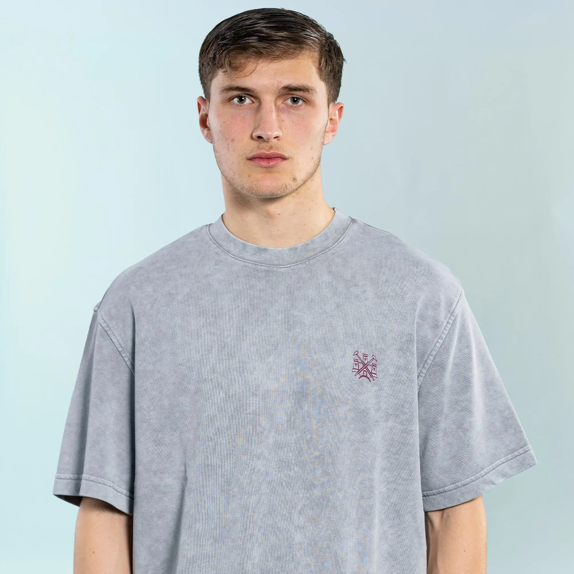 West Ham Grey Castle Outline T-Shirt