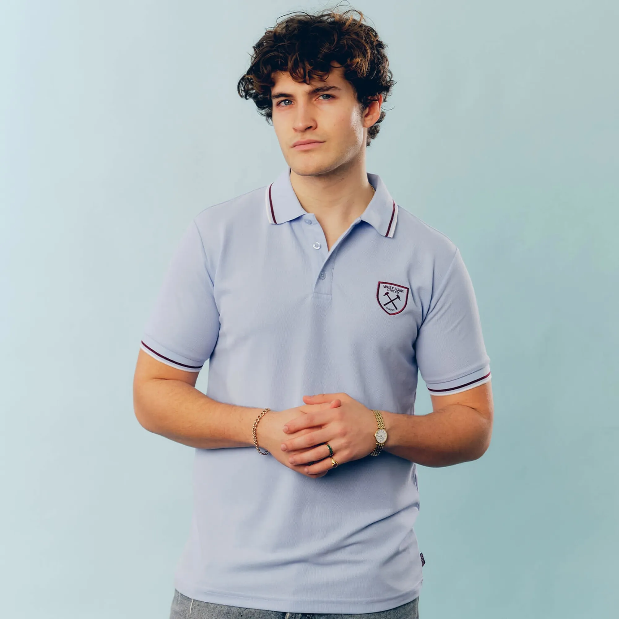 West Ham Sky Tipped Polo