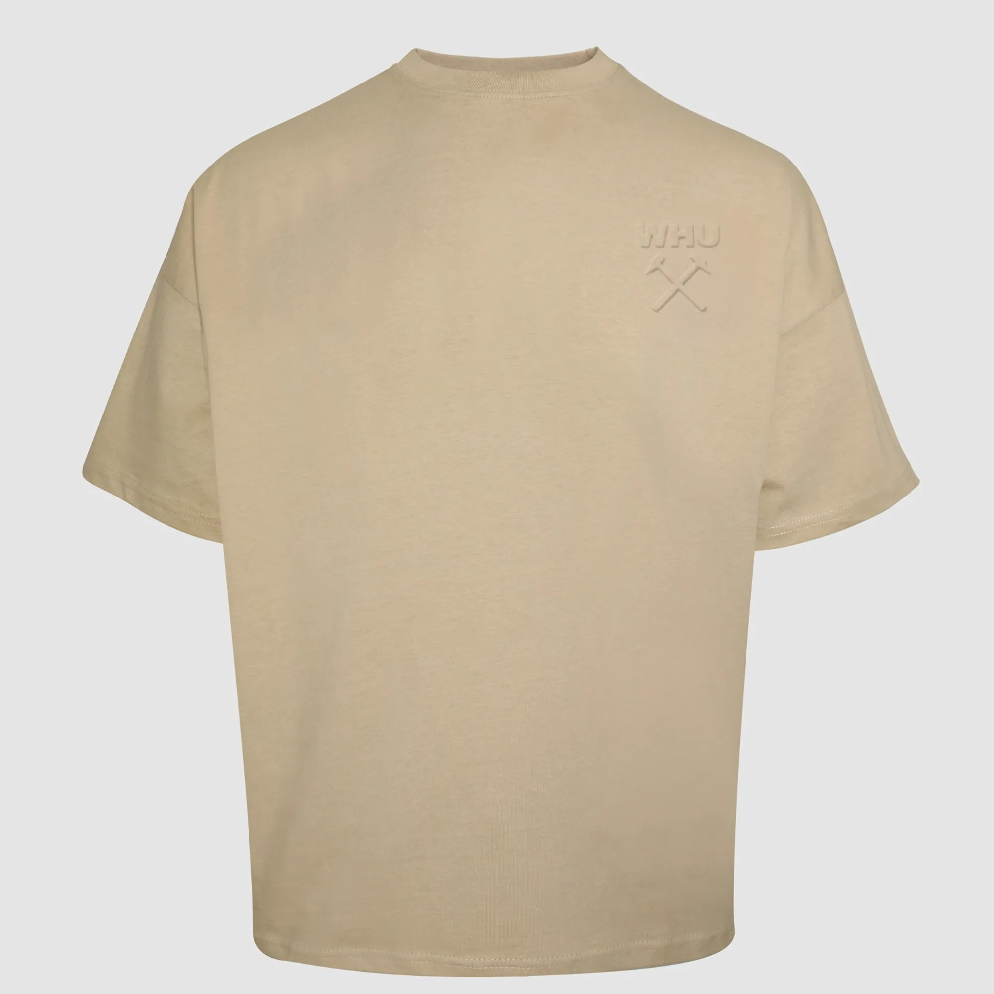 West Ham Stone Embossed Oversized T-Shirt