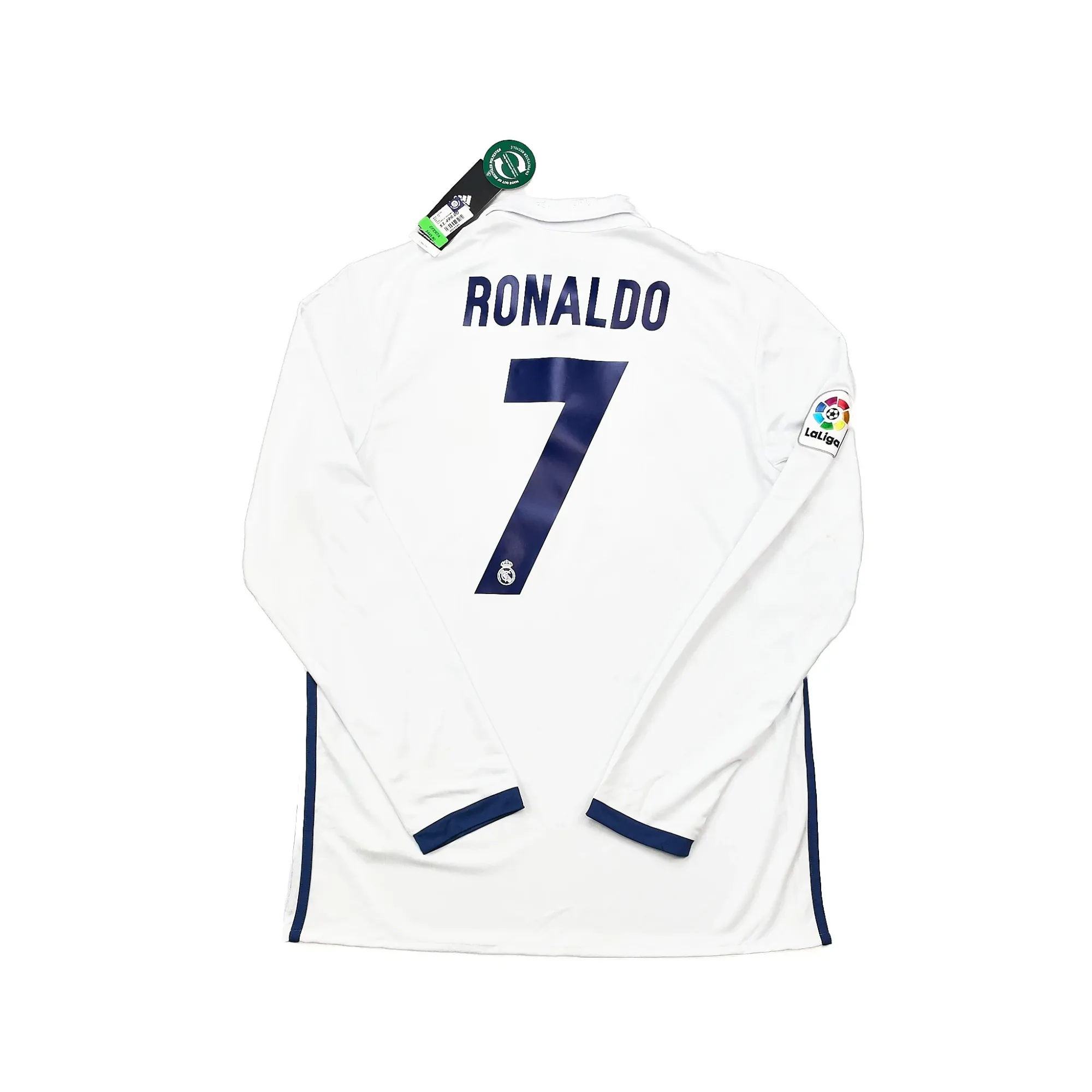 2016/17 Real Madrid Ronaldo #7 *BNWT with Defects* L/S Home Shirt (L) Adidas | Cult Kits