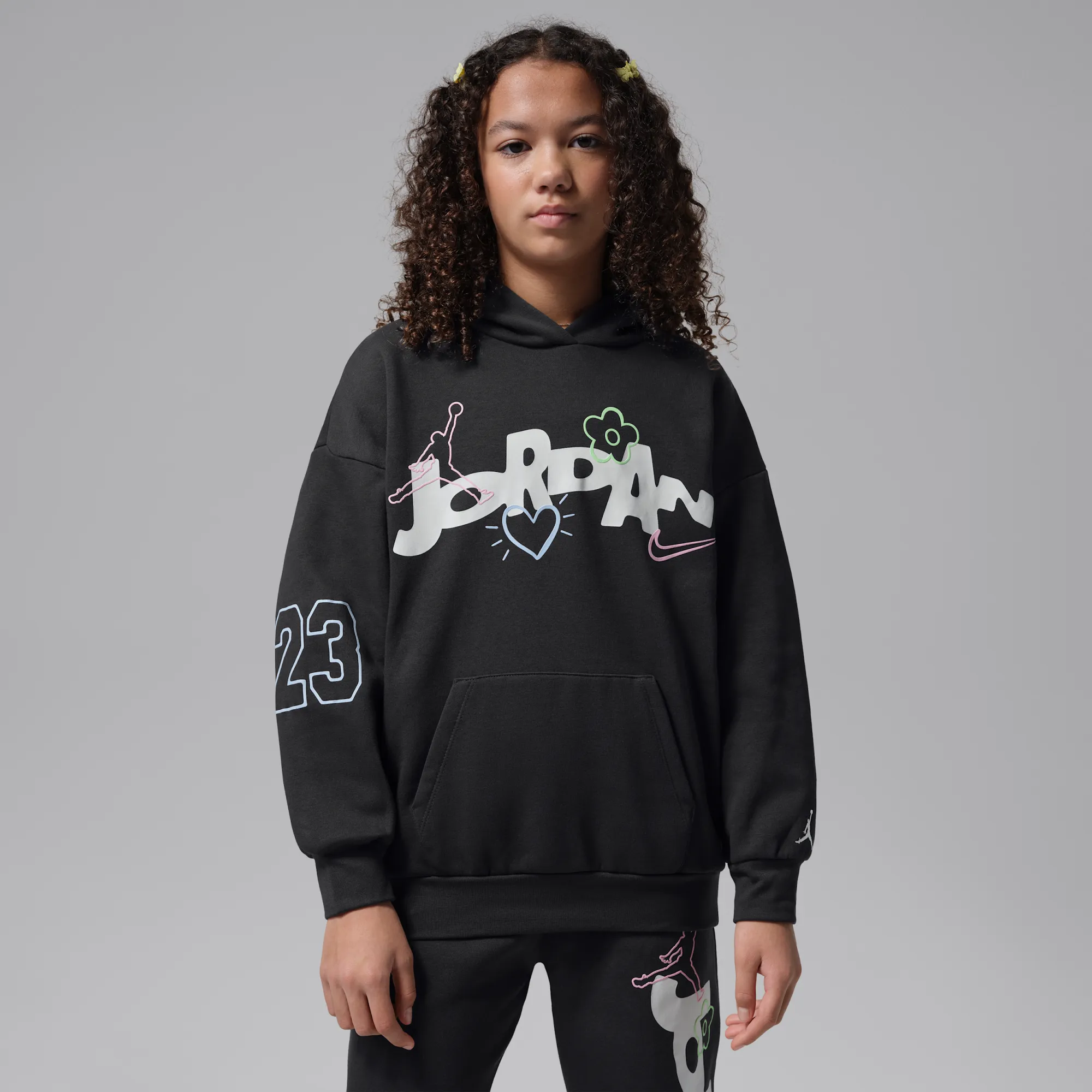 Nike Jordan Older Kids' Love Is In The Air Hoodie - Black