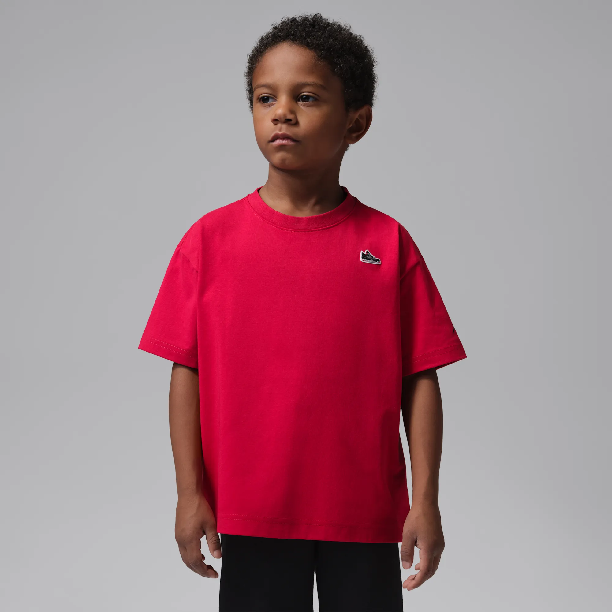 Nike Jordan Older Kids' AJ4 Patch T-Shirt - Red