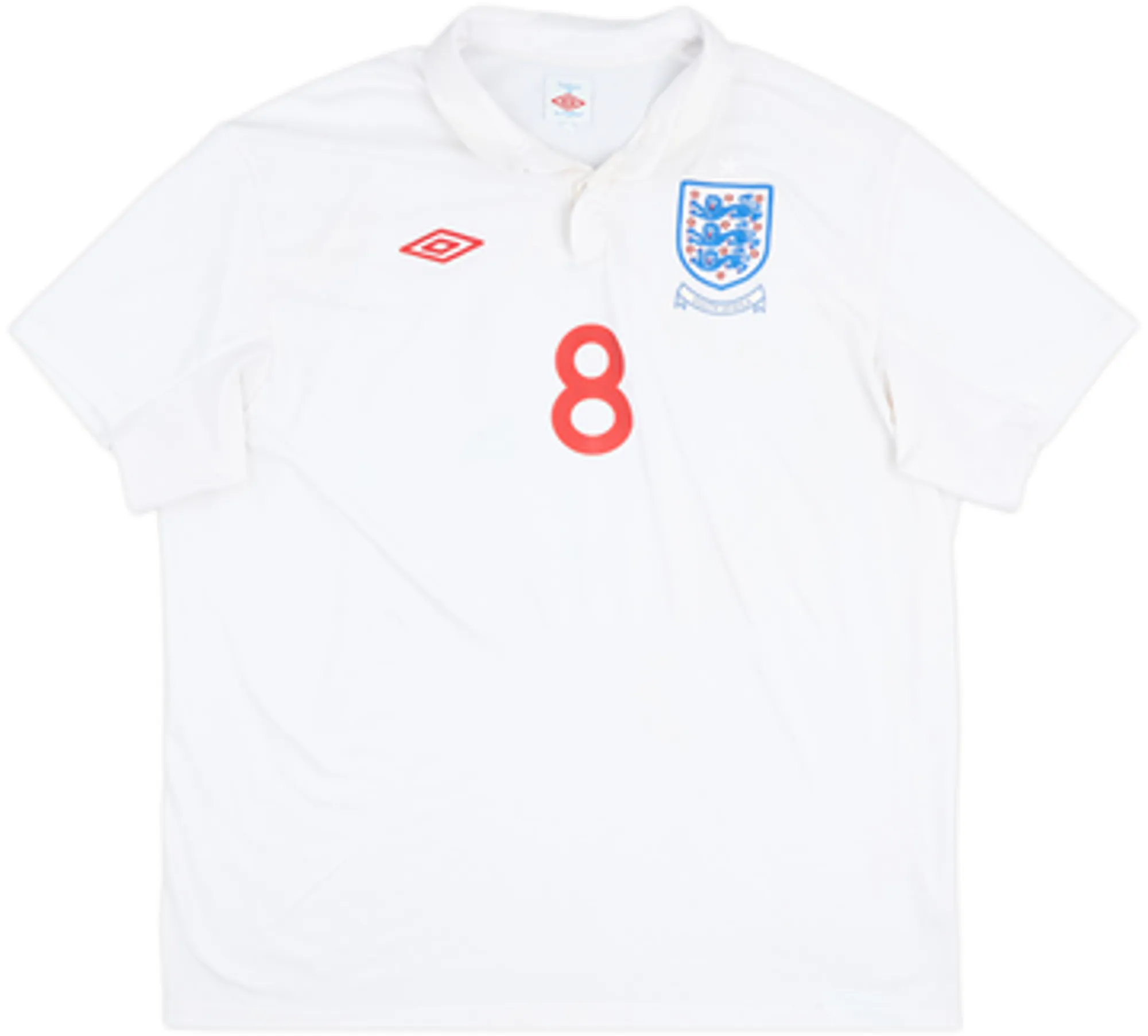 2009-10 England 'South Africa' Home Shirt Lampard #8 - 8/10 - (XXL)