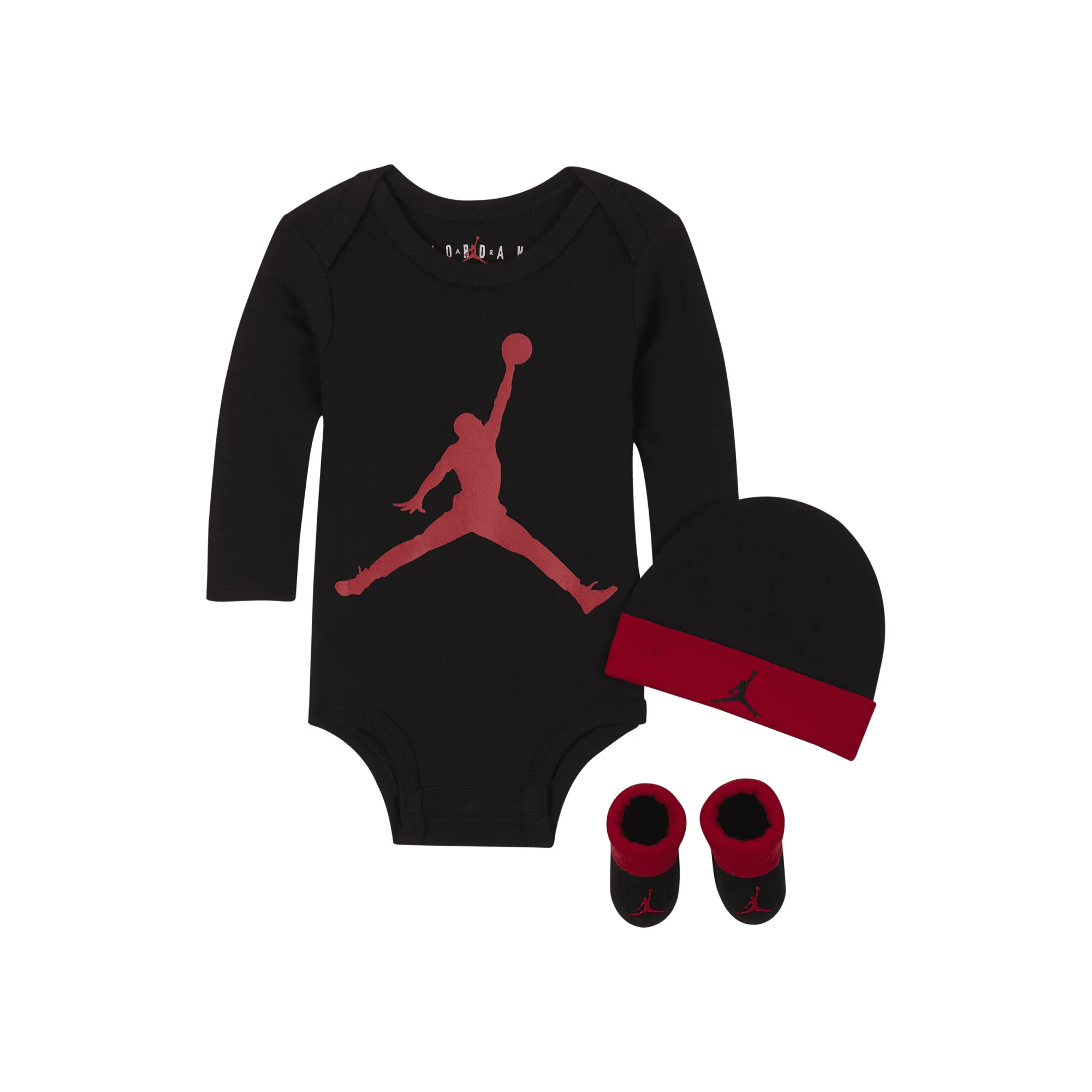 Nike Jordan Baby (0-6M) 3-Piece Set - Black - Cotton
