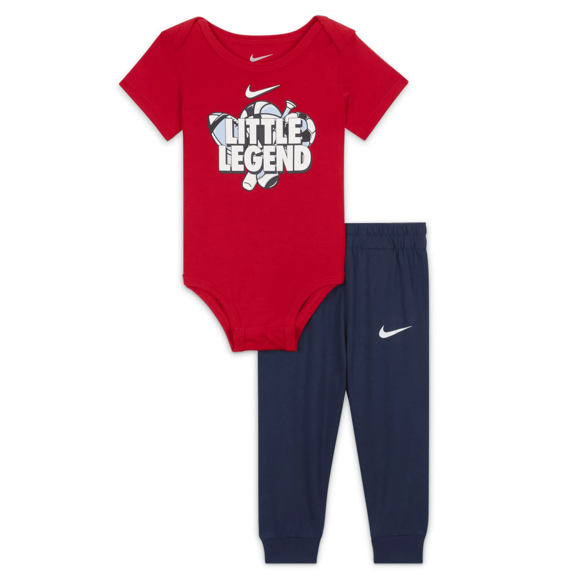 Nike Bodysuit and Trousers Set Baby (0-3M) Set - Blue - Cotton