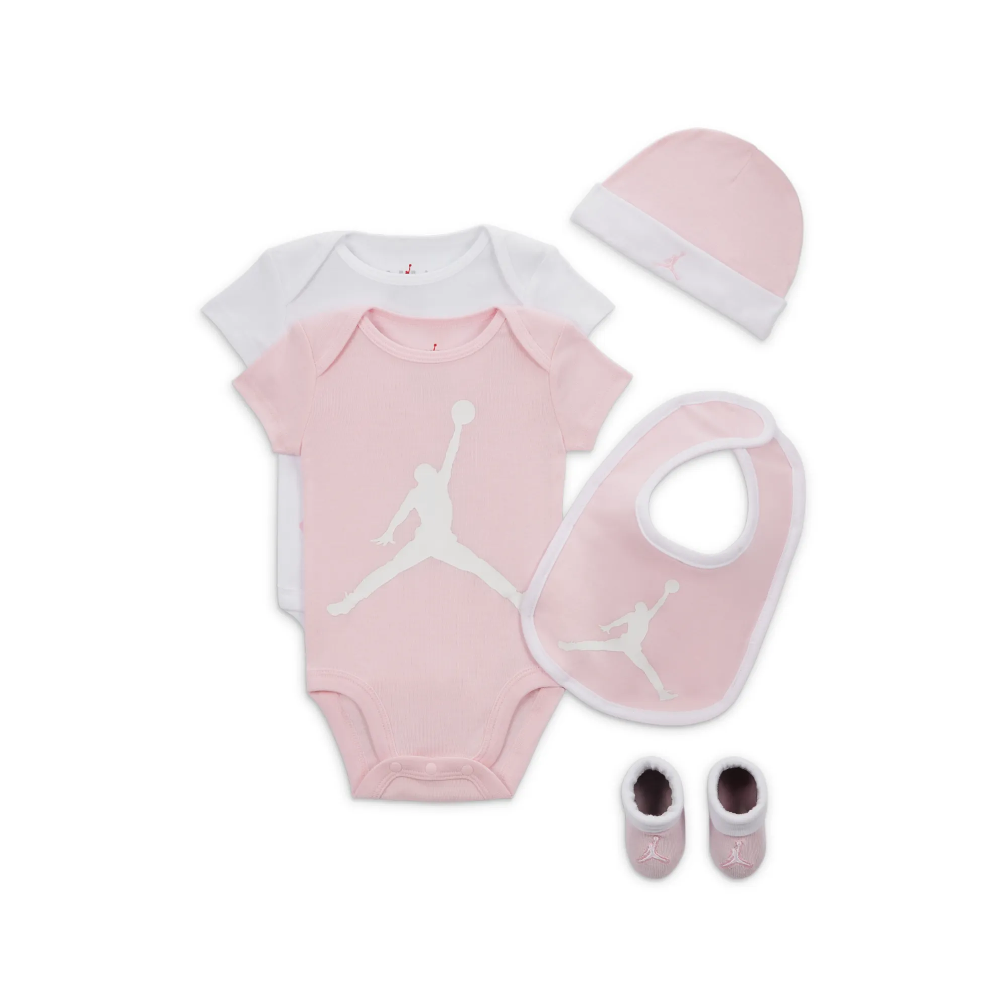 Nike Jordan 5-Piece Core Gift Set Baby 5-Piece Bodysuit Boxed Set - Pink