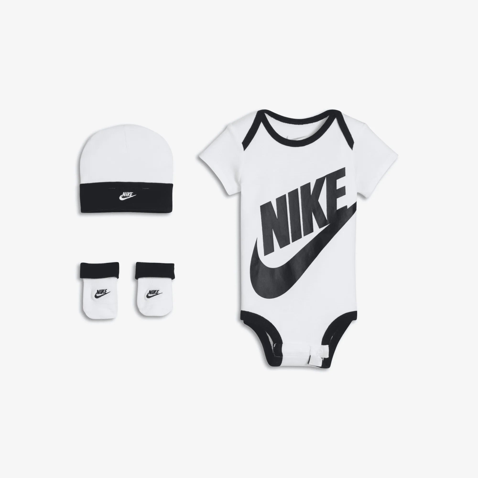 Nike Baby (0–6M) 3-Piece Set - White - Cotton