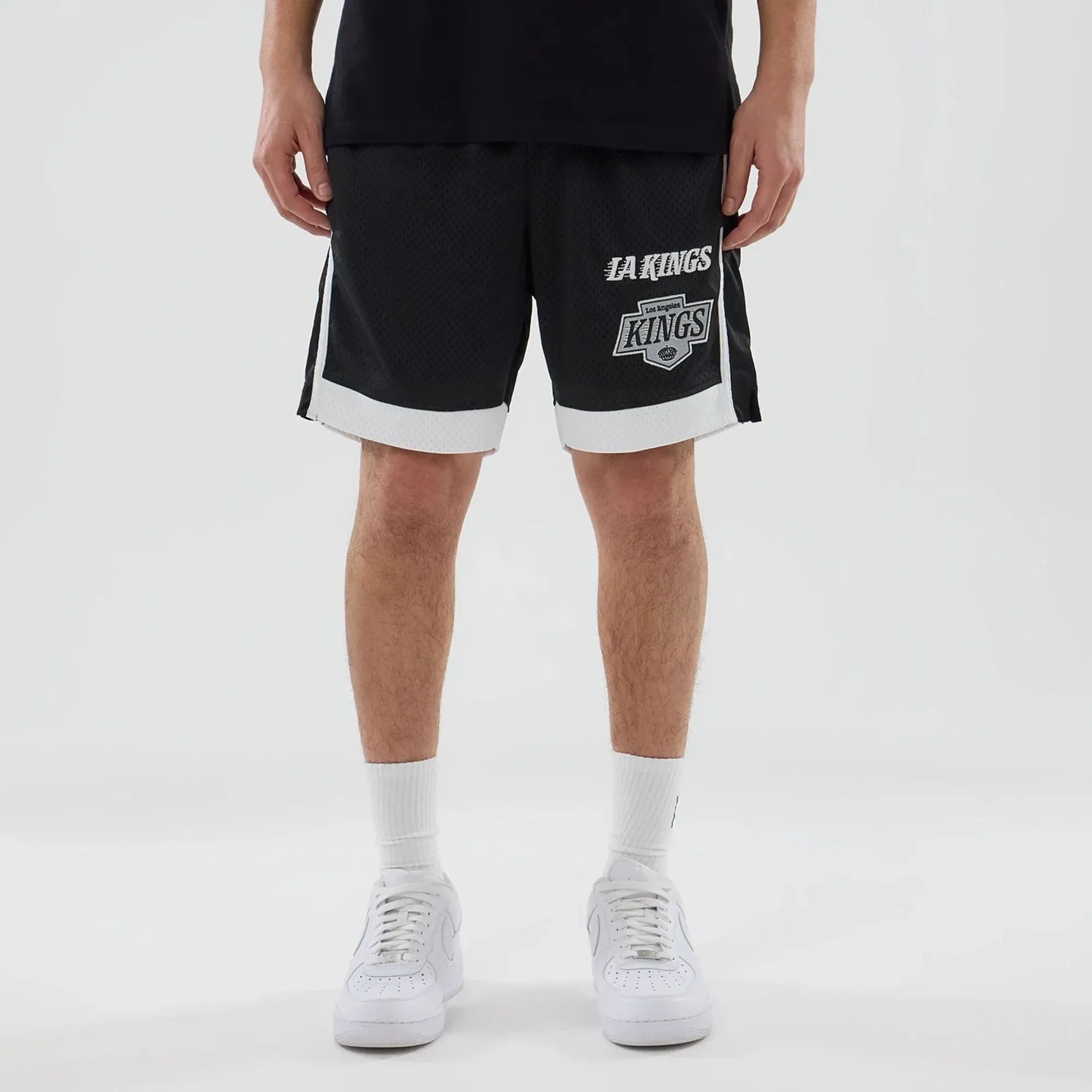 LA Kings NHL Black Mesh Shorts New Era Cap adult unisex