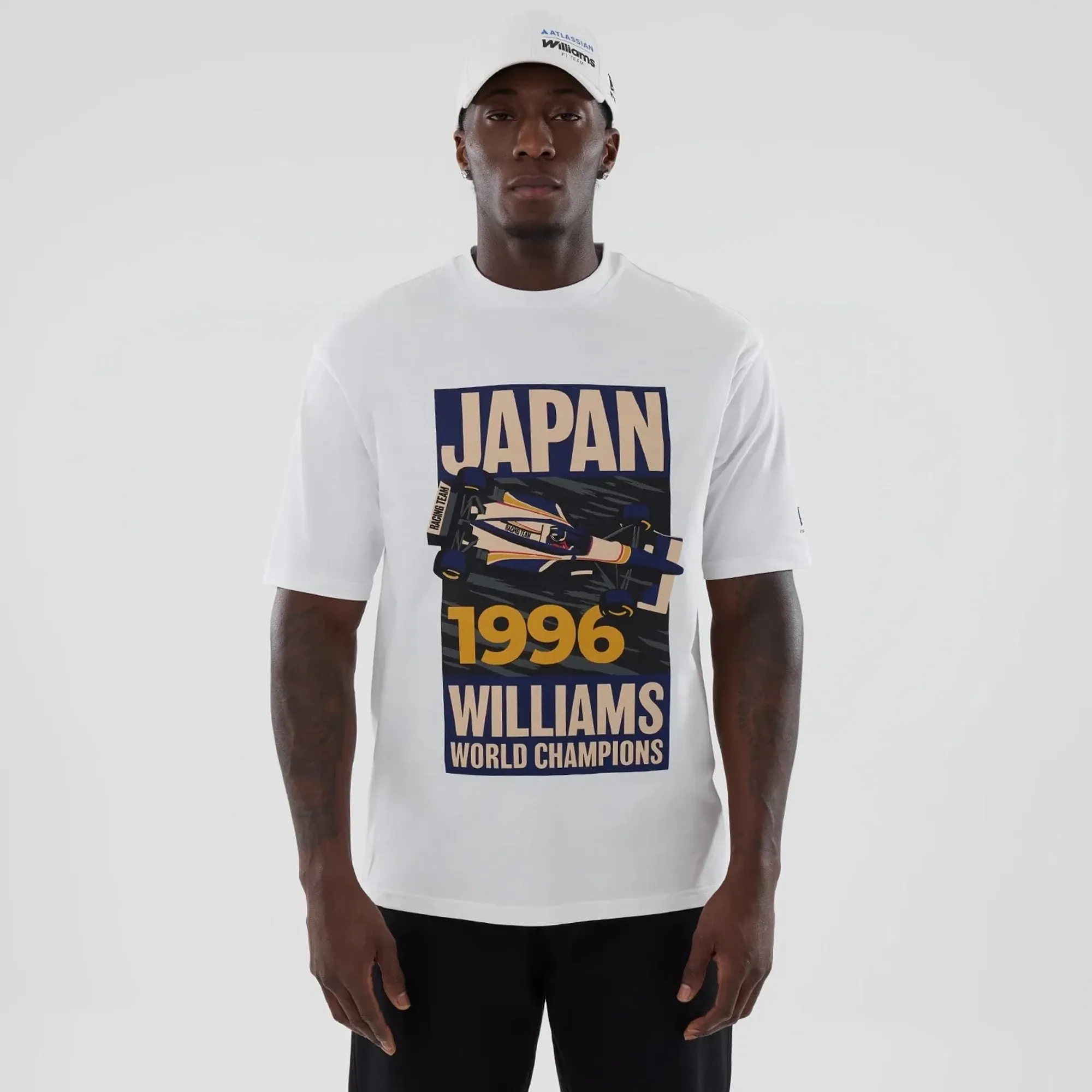 Williams Japan 1996 White Oversized T-Shirt New Era Cap adult unisex