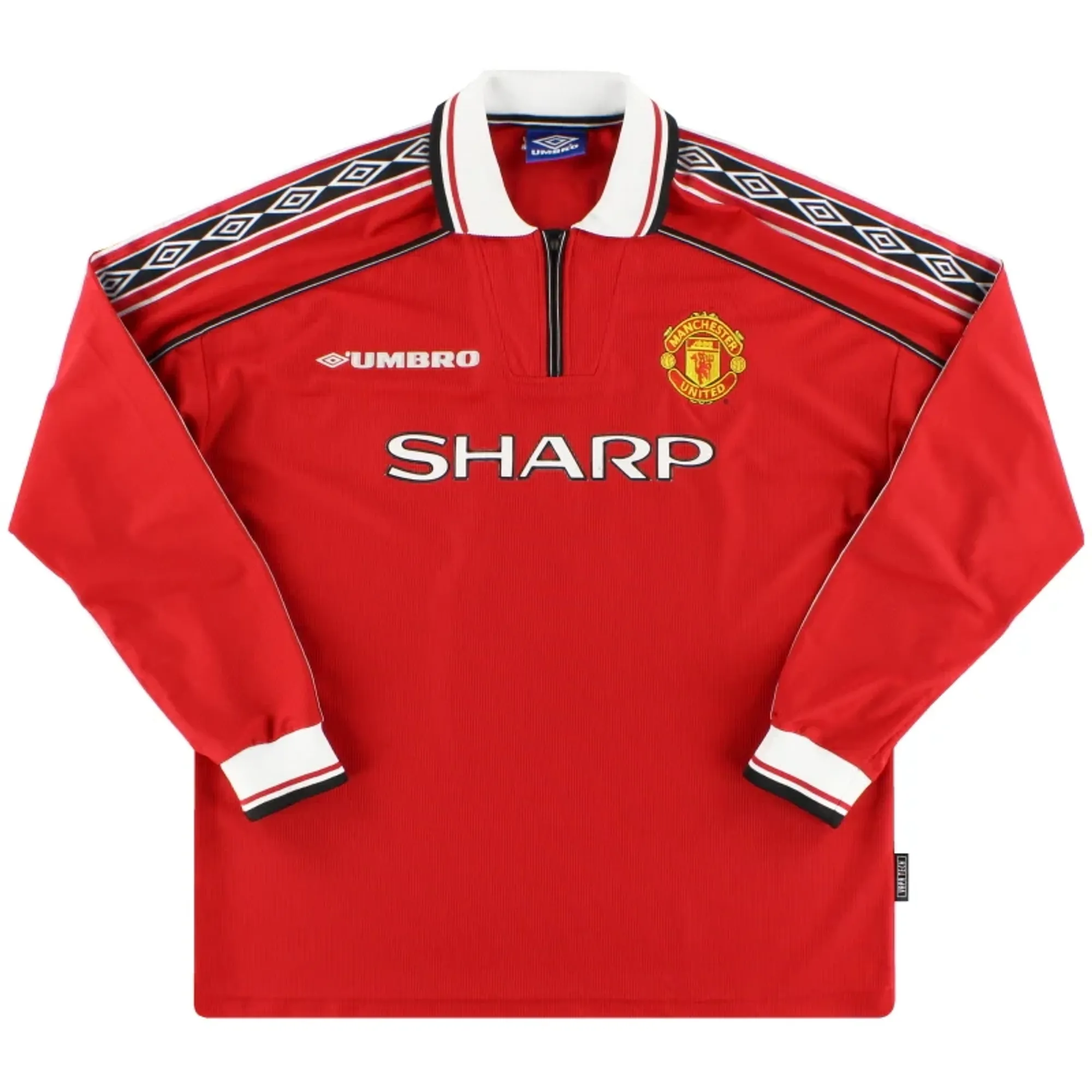 1998-99 Manchester United Umbro Home Shirt L/S XL - Manchester United / Excellent 