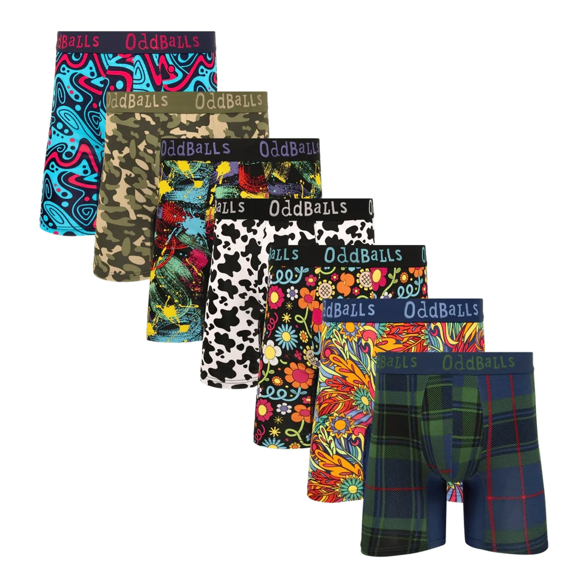 Brighter Days Bundle - Mens Bamboo Boxer Shorts 7 Pack