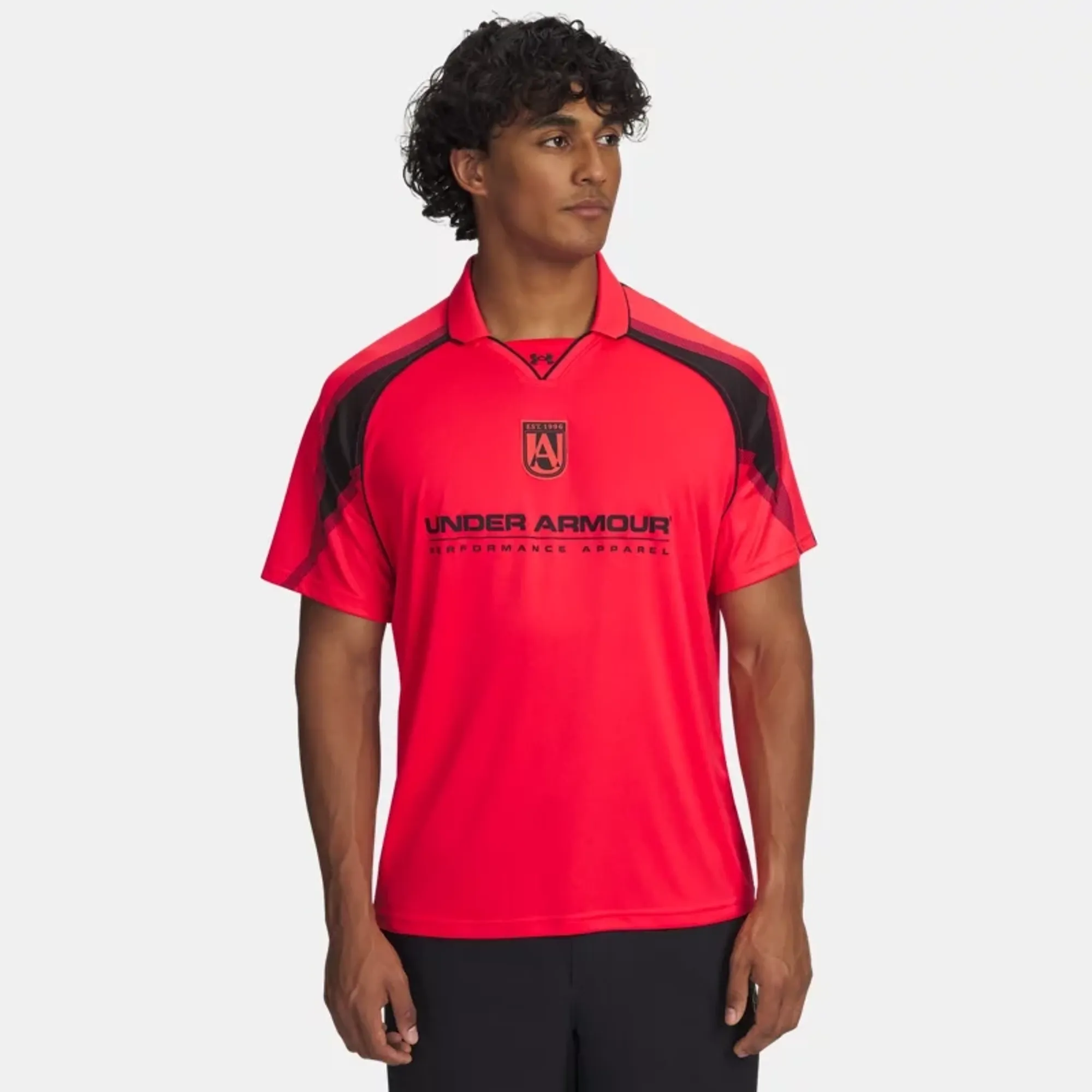 Under Armour  96 Terrace Men's Short Sleeve Jersey Racer Red / Black L