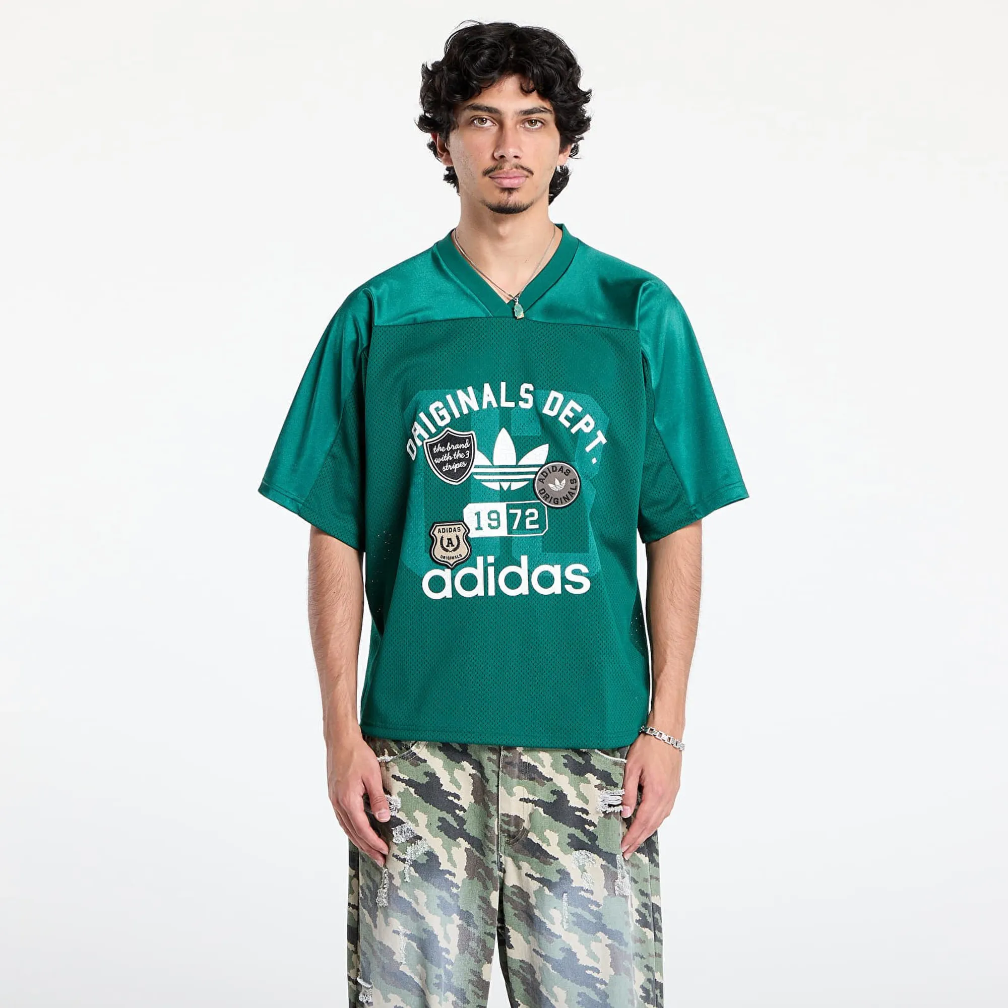 T-Shirt Adidas Originals Dept. Graphic Mesh Jersey Collegiate Green S