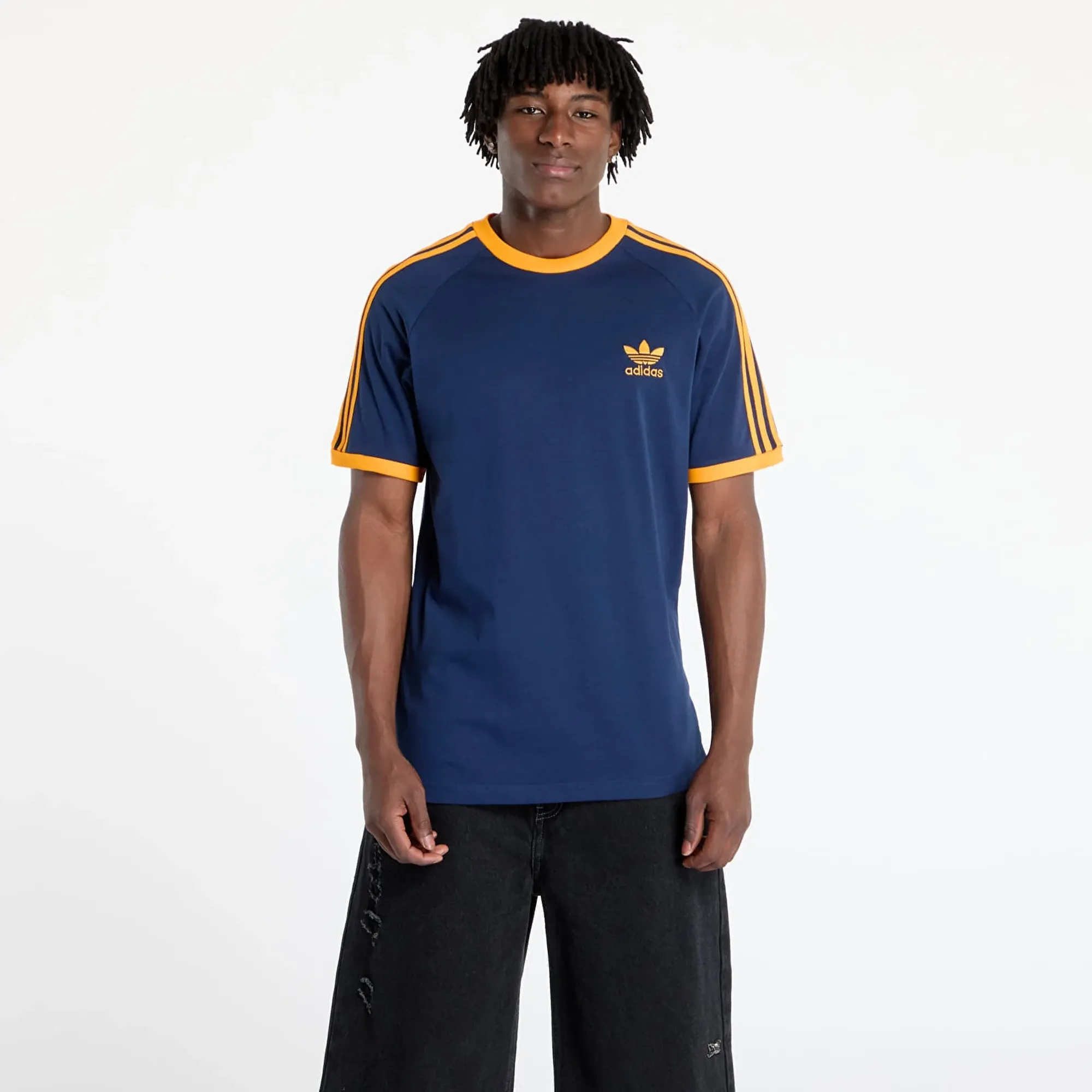 T-Shirt Adidas Adicolor Classics 3-Stripes T-Shirt Night Indigo/ Crew Orange S
