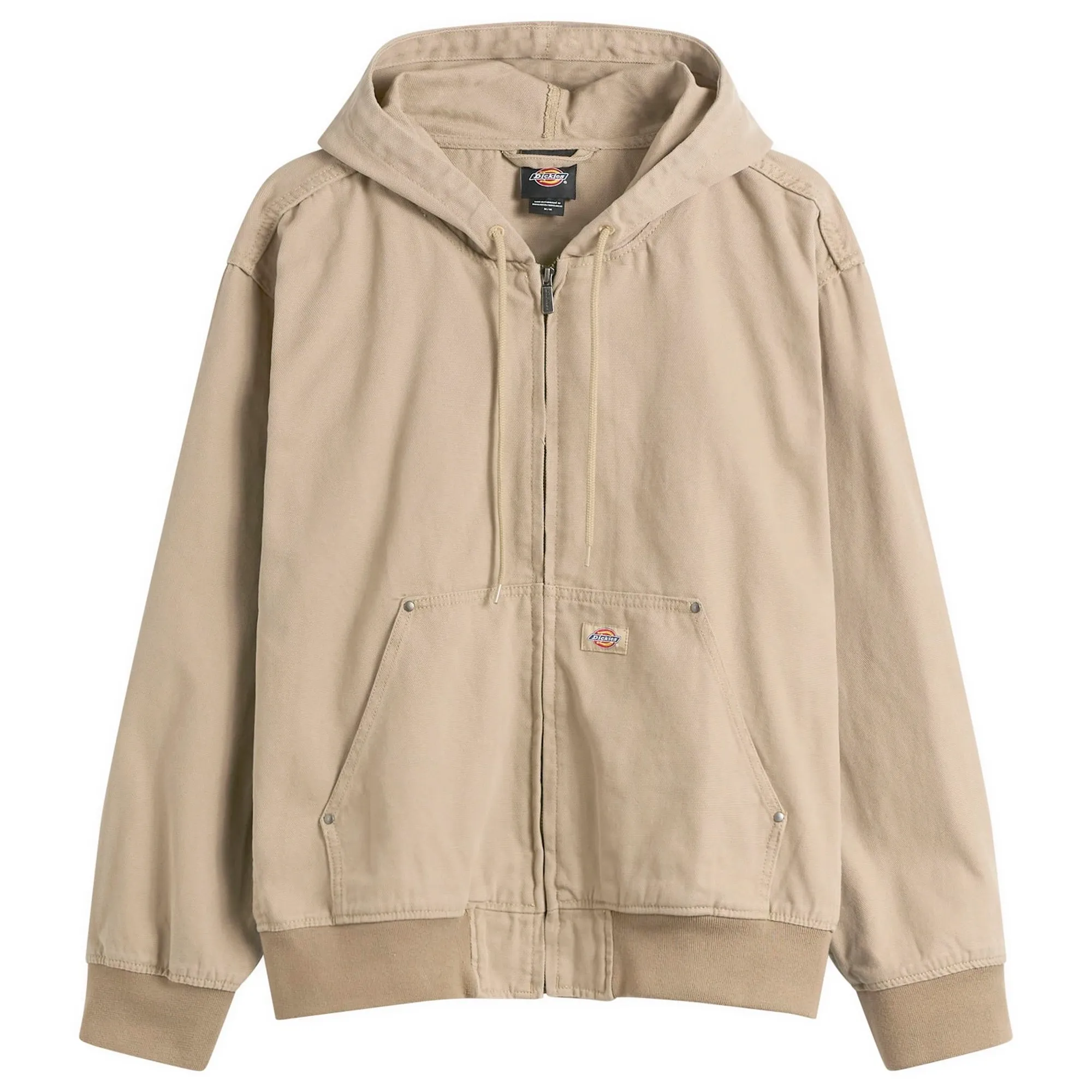 Dickies Men's Unlined Canvas Hooded Bomber Jacket Desert Sand
