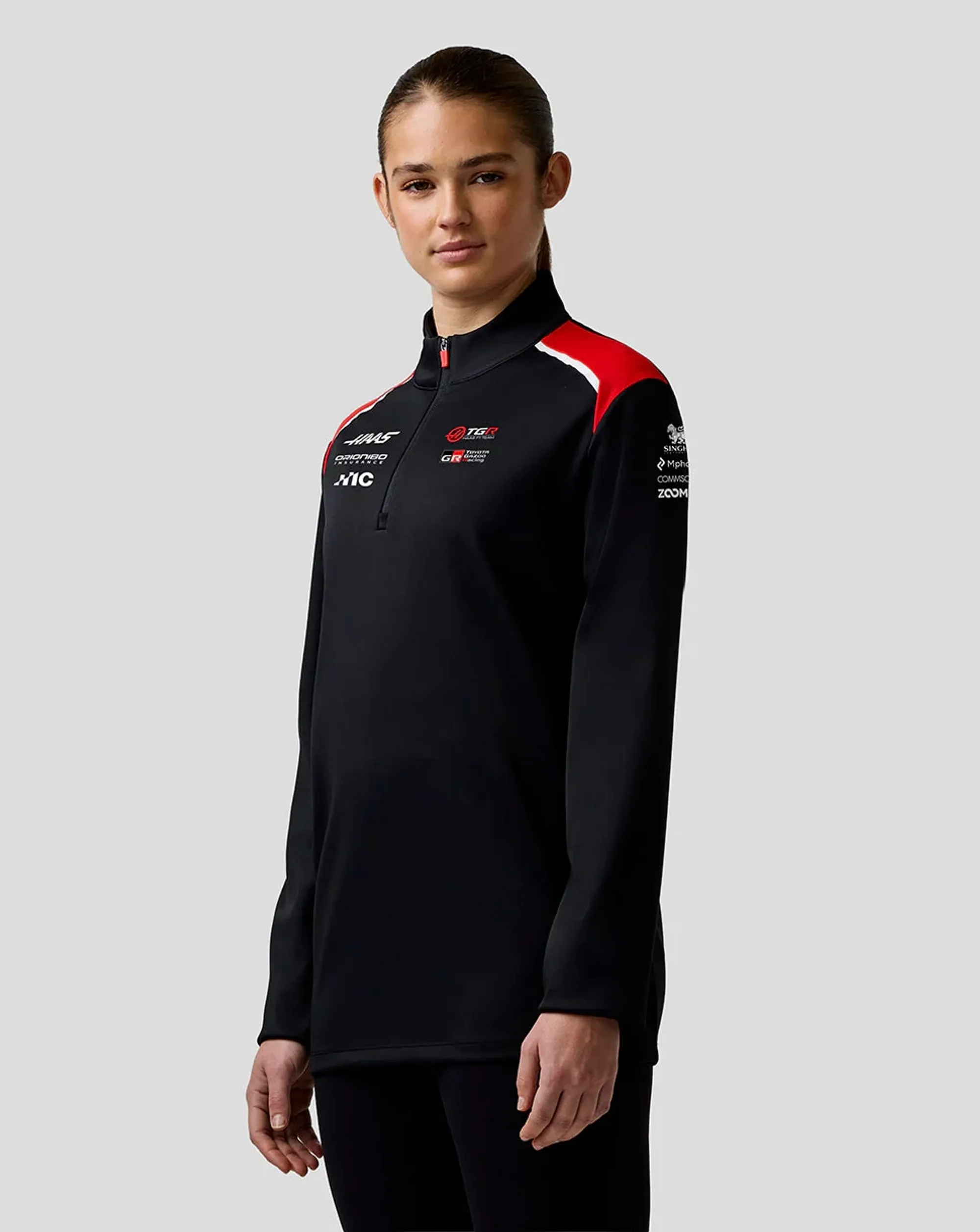 Castore Official Haas Unisex Team Quarter Zip Midlayer