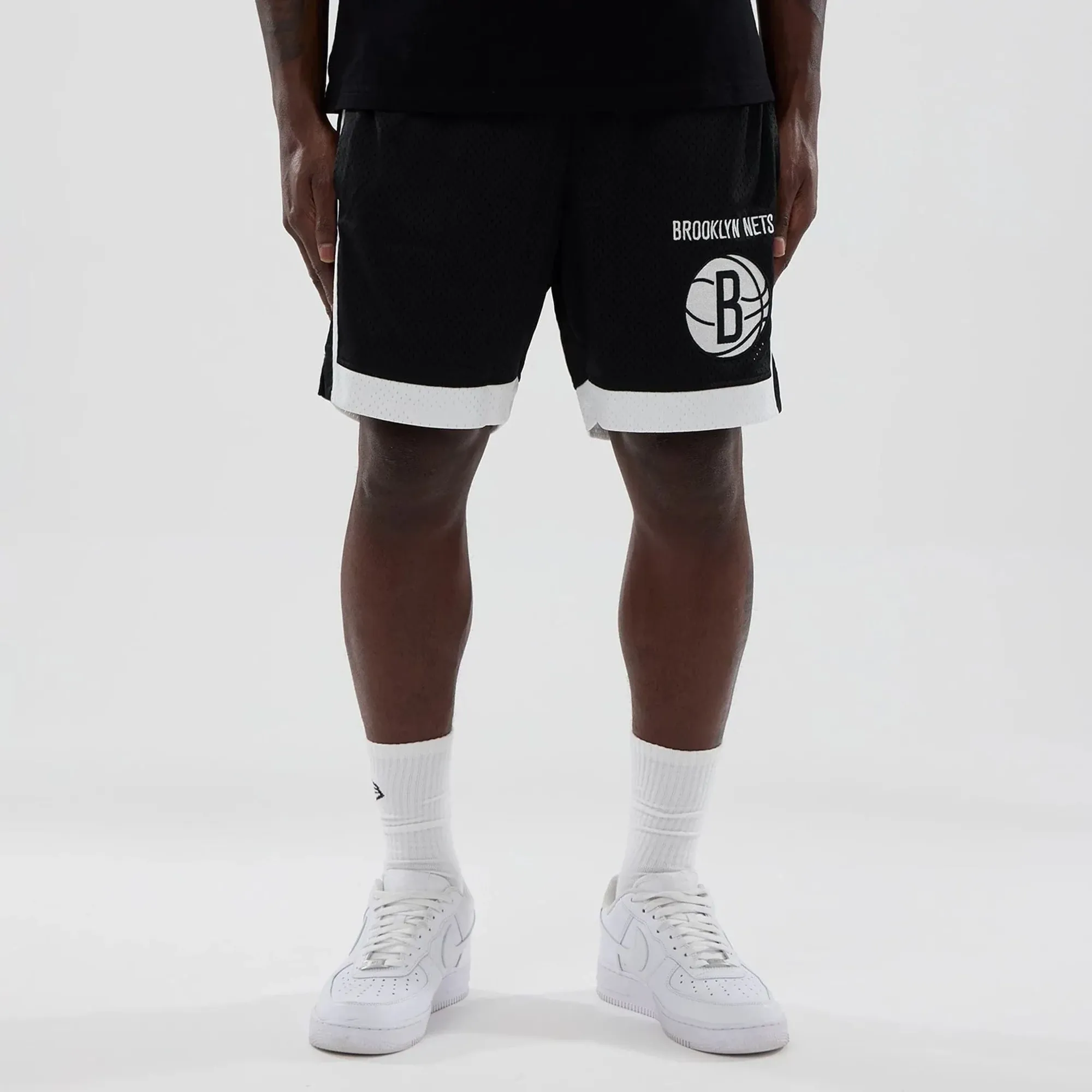 Brooklyn Nets NBA Black Mesh Shorts New Era Cap adult unisex