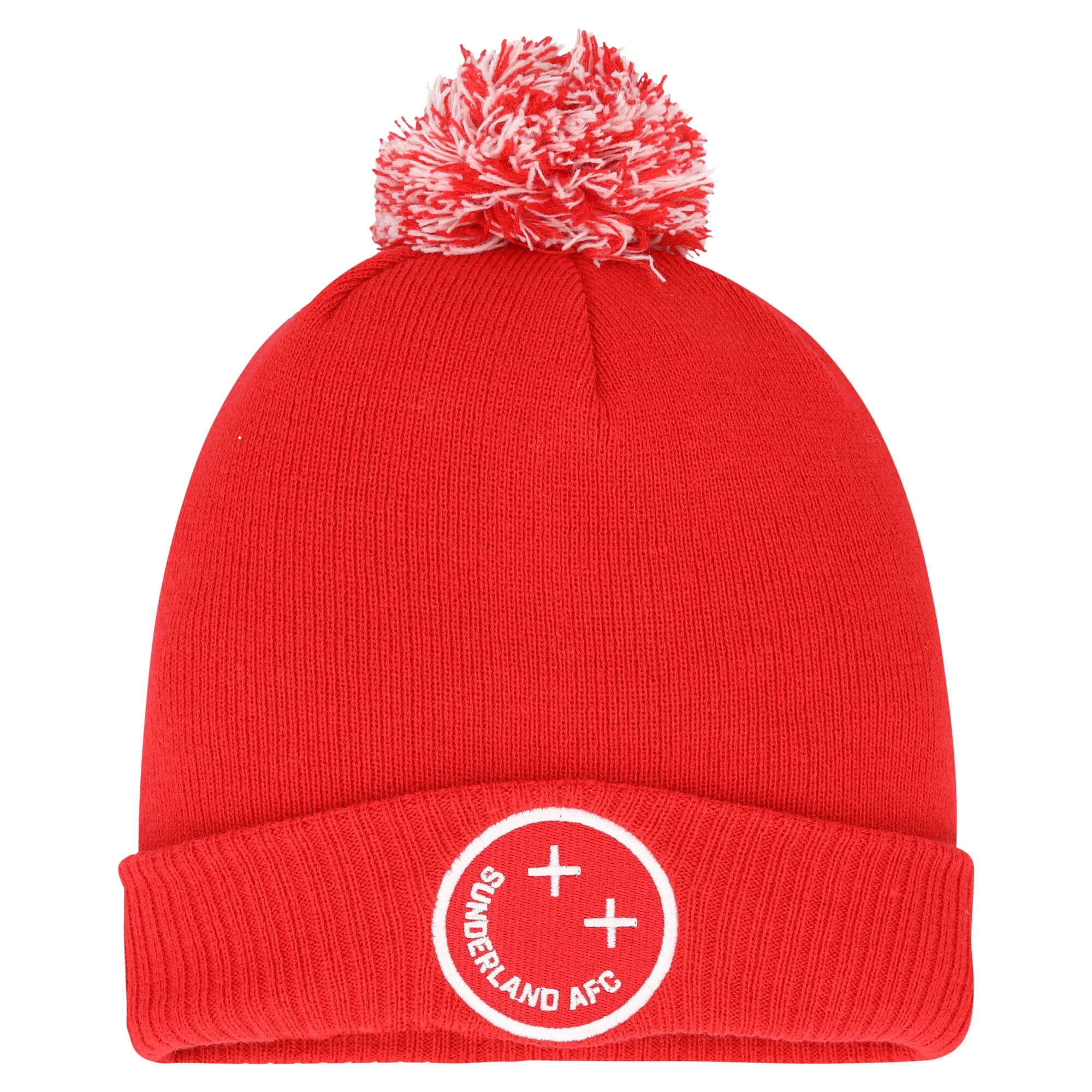Sunderland Youth Ribbed Cuff Pom Beanie - Red - Youth