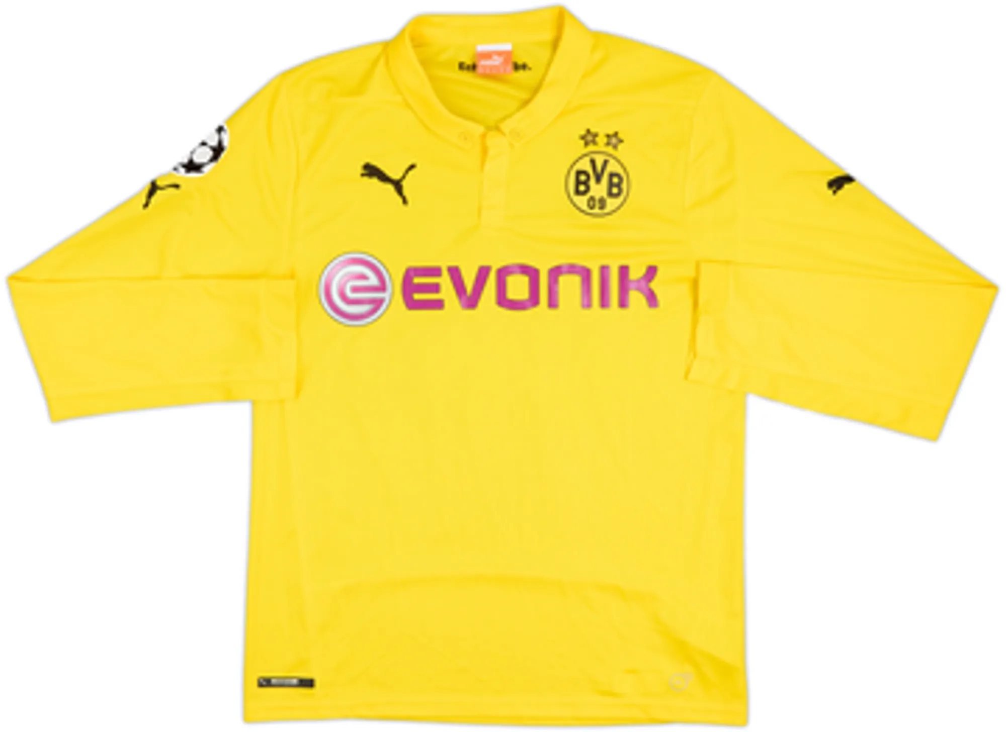 2014-15 Borussia Dortmund CL Home L/S Shirt Kampl #23 - 8/10 - (M)
