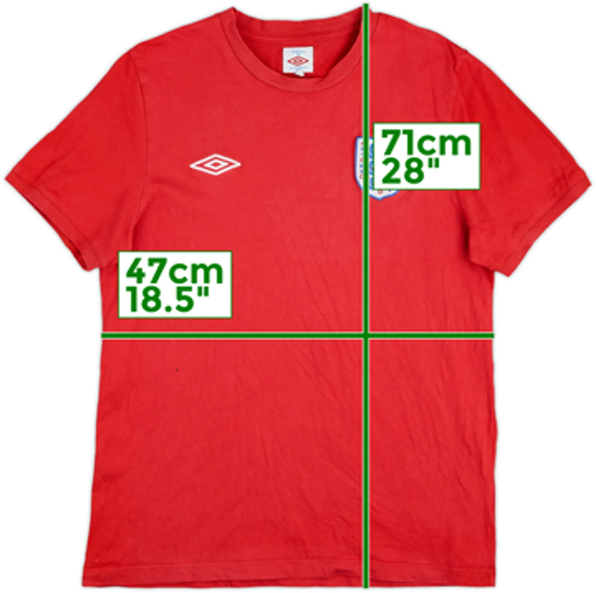2010 England Umbro Cotton Tee - 7/10 - (L)