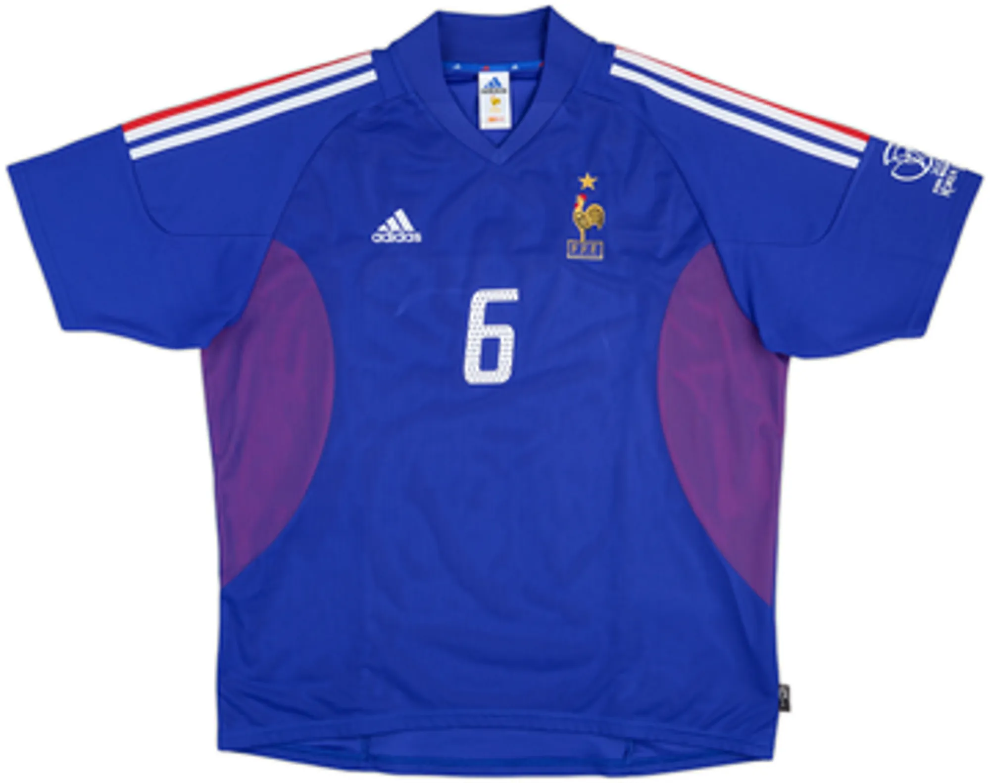 2002-04 France Home Shirt Djorkaeff #6 - 8/10 - (XL)
