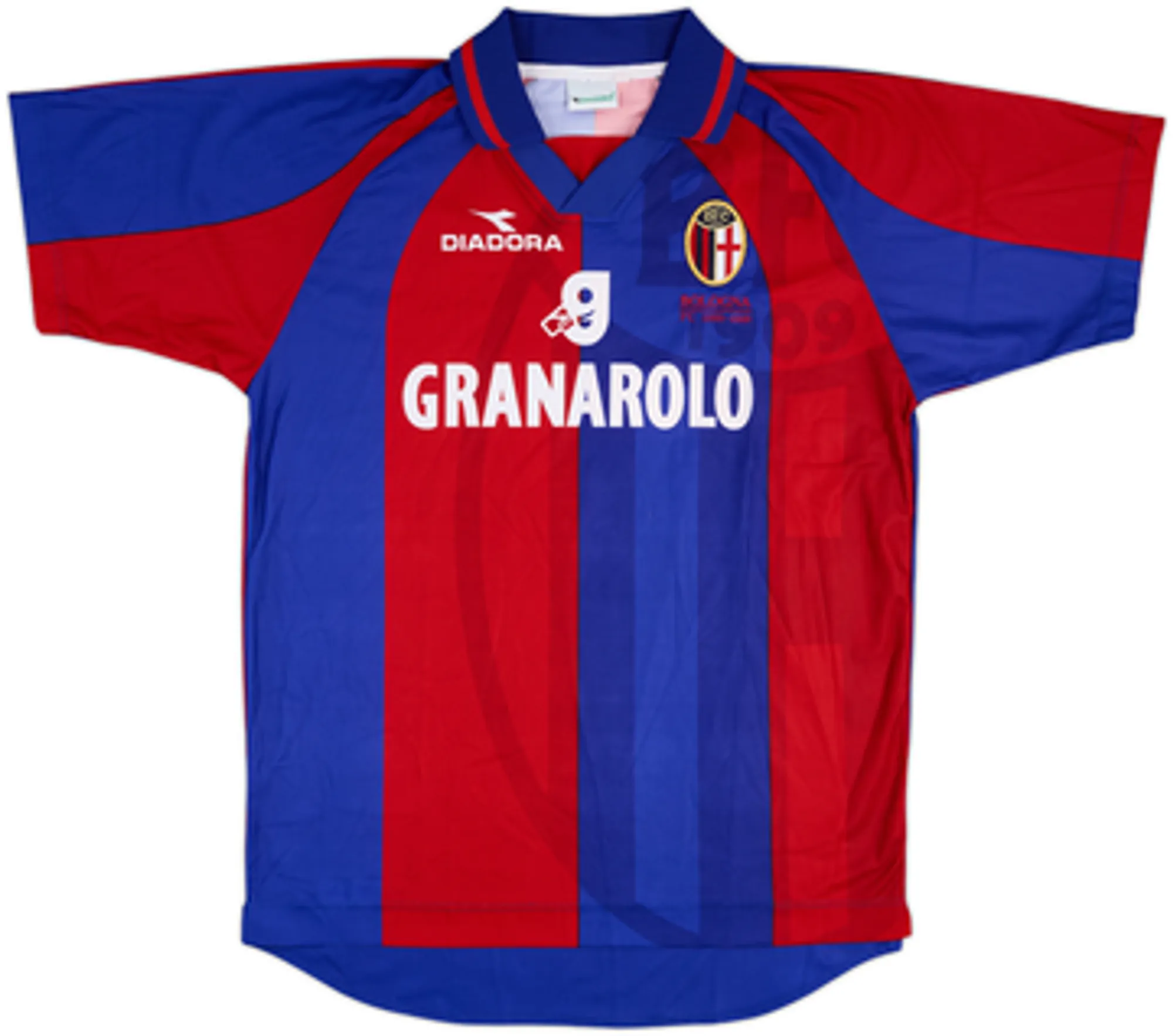 1999-00 Bologna Home Shirt Ventola #9 - 8/10 - (L)