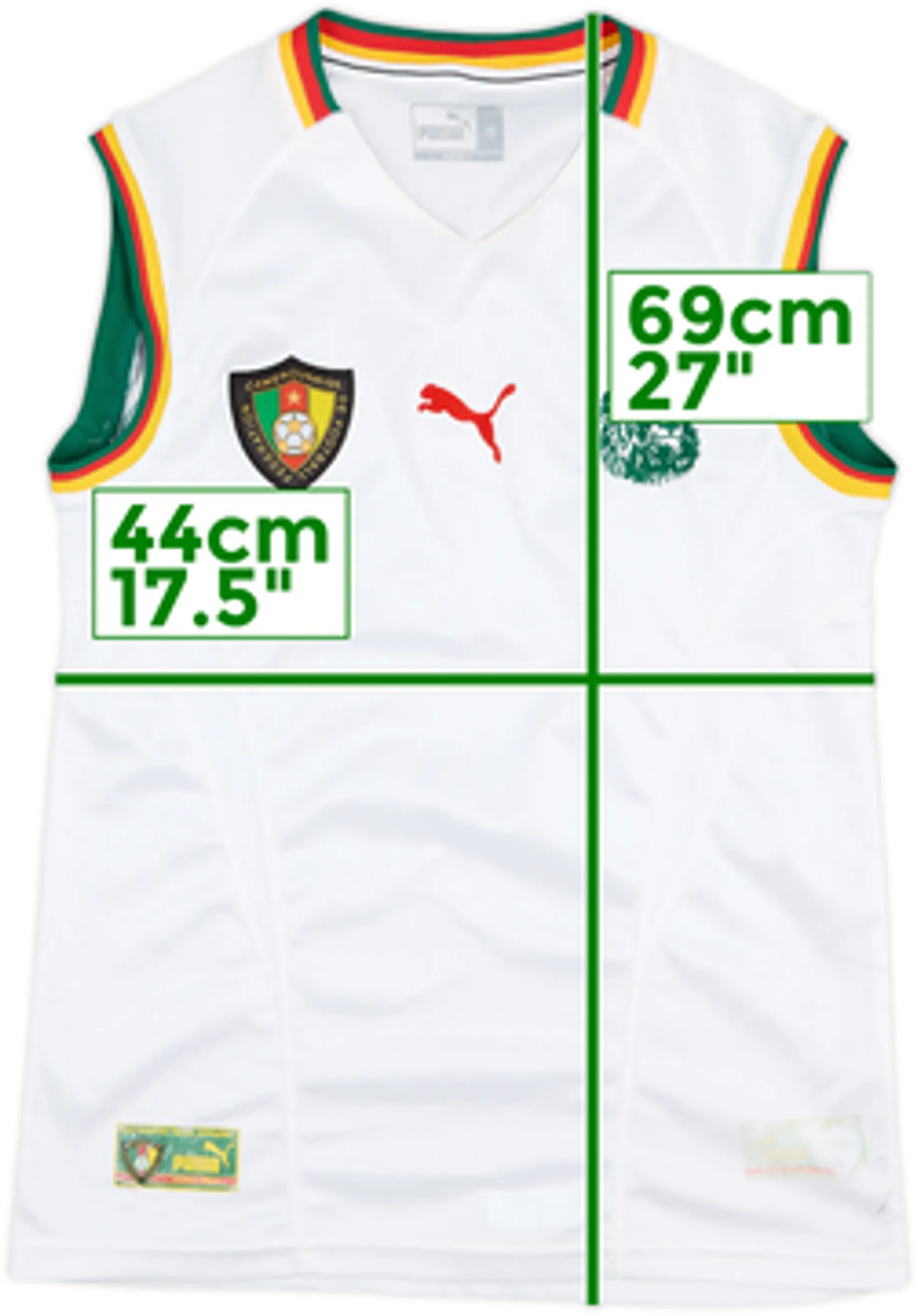 2002 Cameroon Away Vest Shirt - 6/10 - (M)