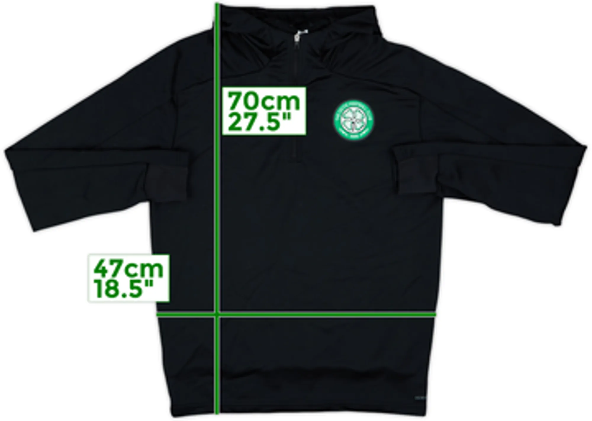 2020-21 Celtic adidas Hooded 1/4 Zip Drill Top - 8/10 - (L)