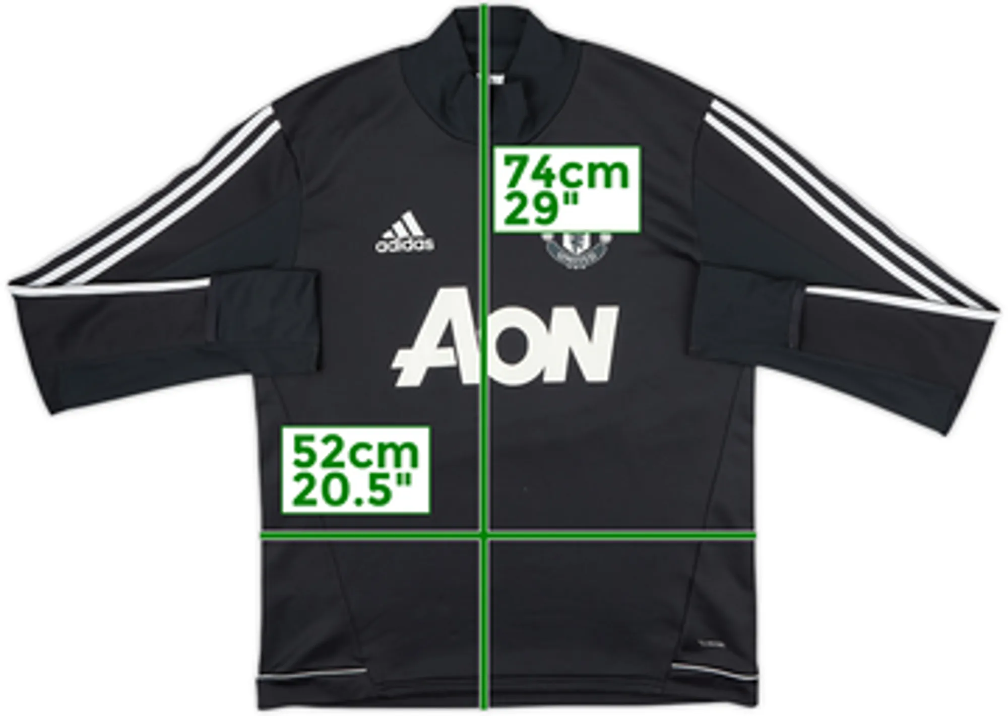 2017-18 Manchester United adidas 1/4 Zip Drill Top - 8/10 - (M)