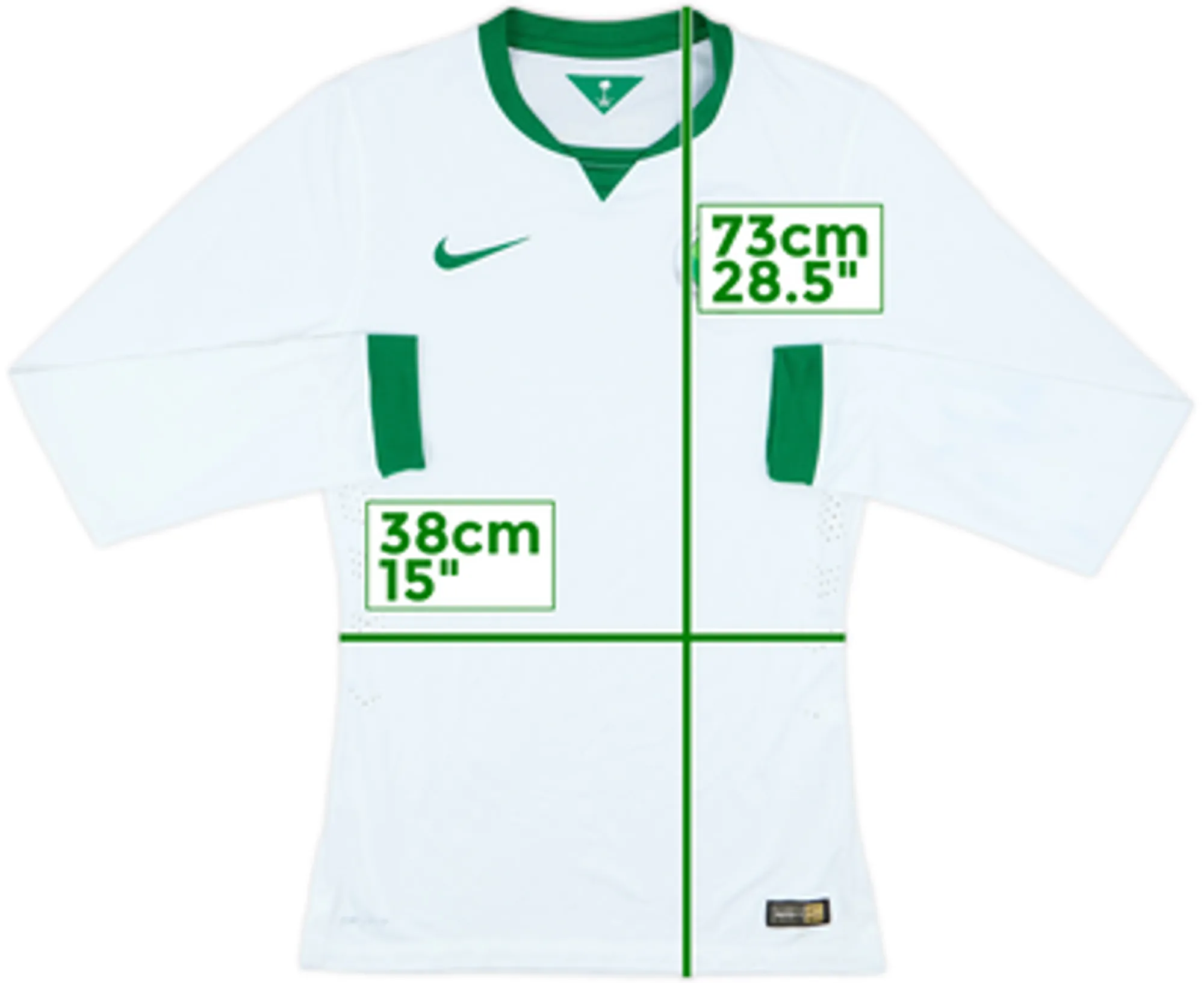 2014-15 Saudi Arabia Player Issue Home L/S Shirt - 7/10 - (S)