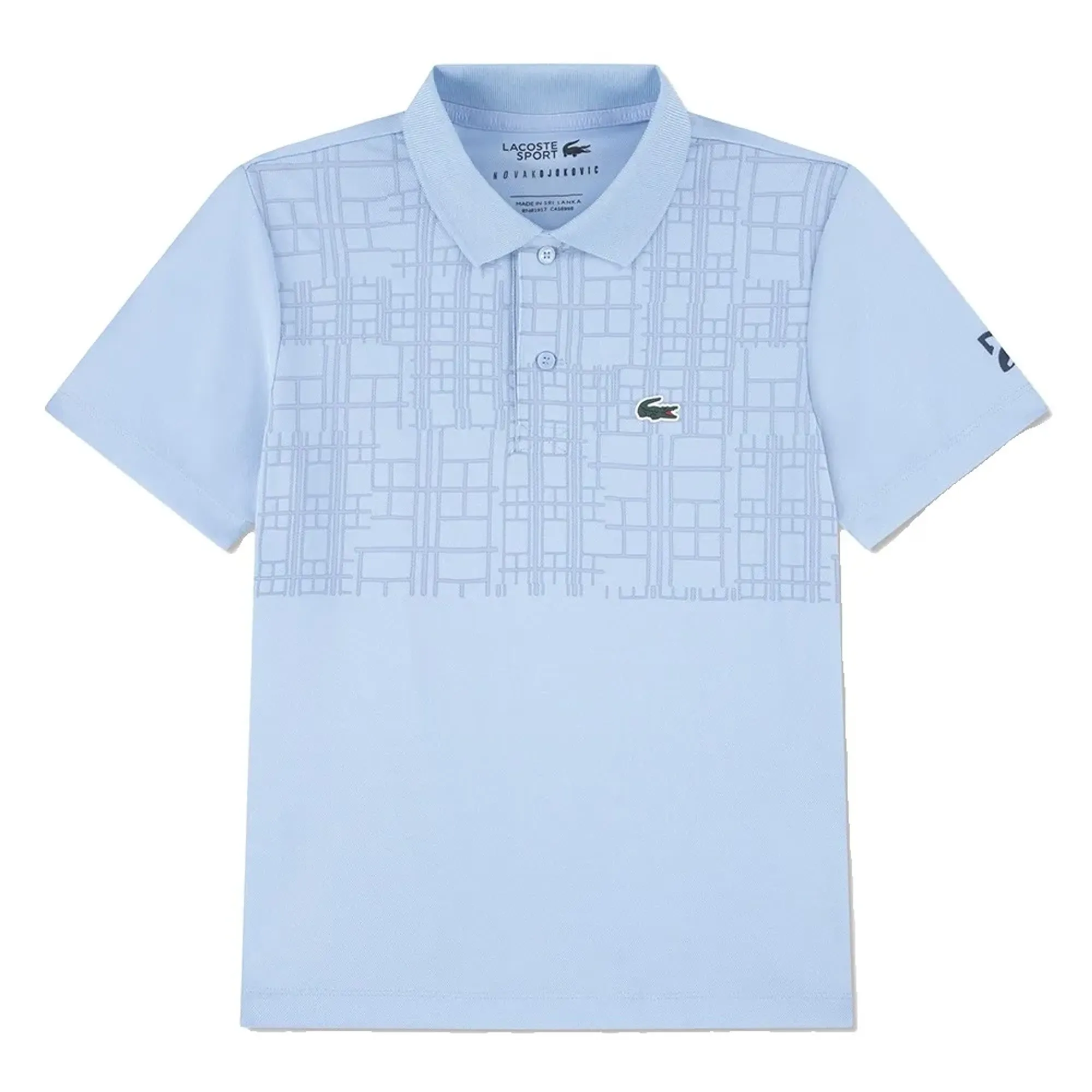 Lacoste Kids Novak Djokovic Crossed Short Sleeve Polo