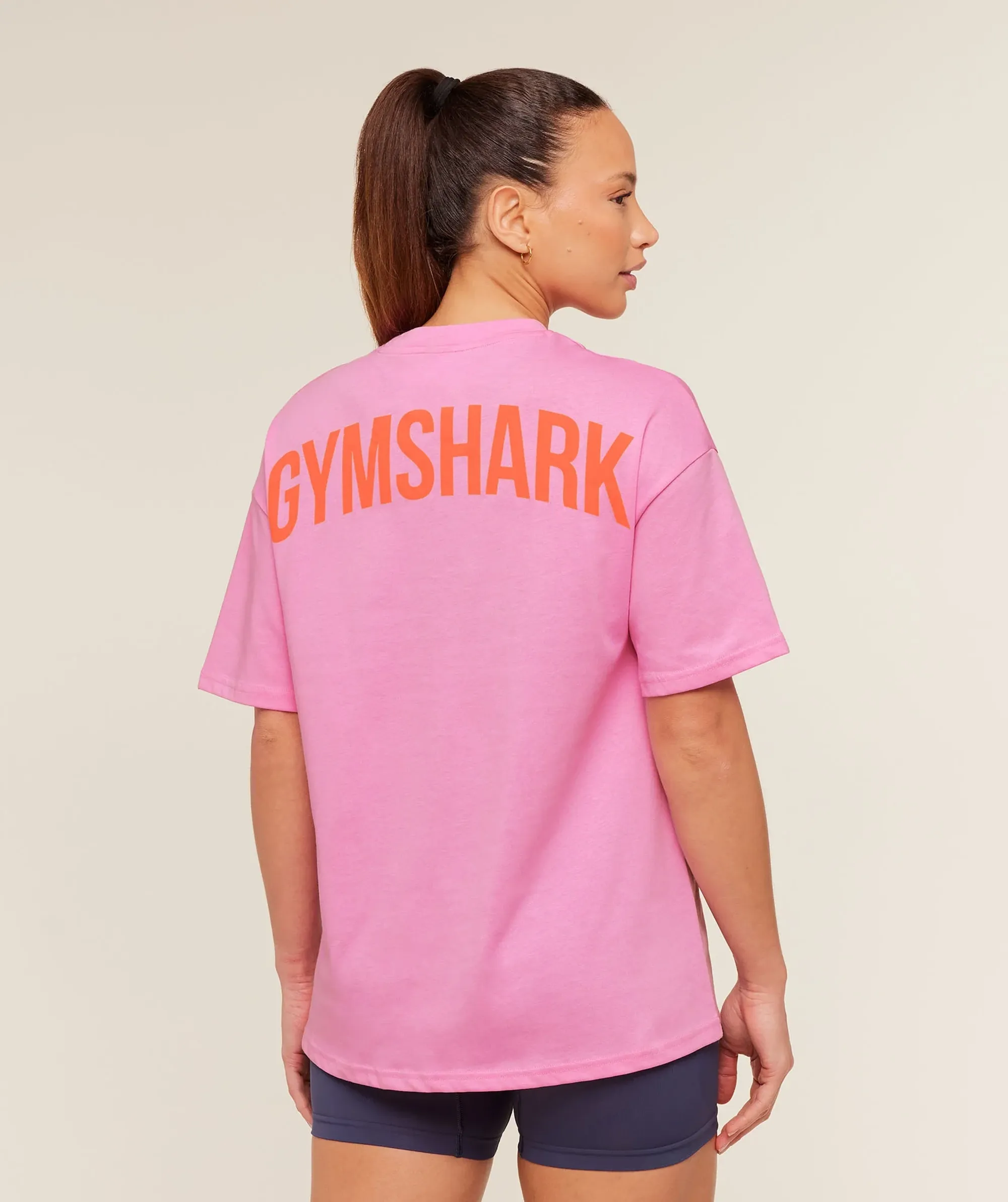 Gymshark Power Oversized T-Shirt - Focus Pink